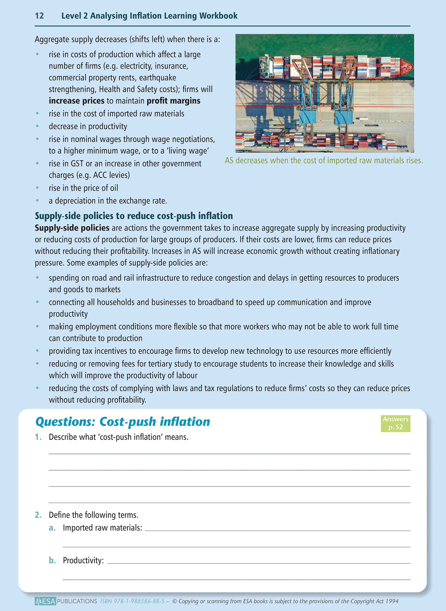 Level 2 Analysing Inflation 2.1 Learning Workbook