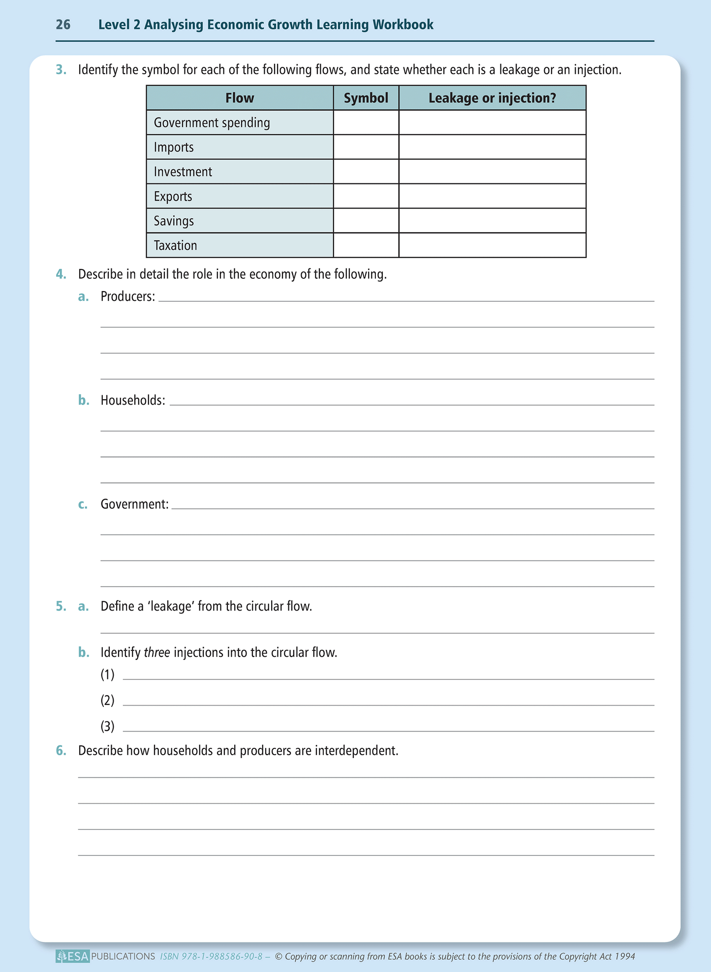 Level 2 Analysing Economic Growth 2.3 Learning Workbook