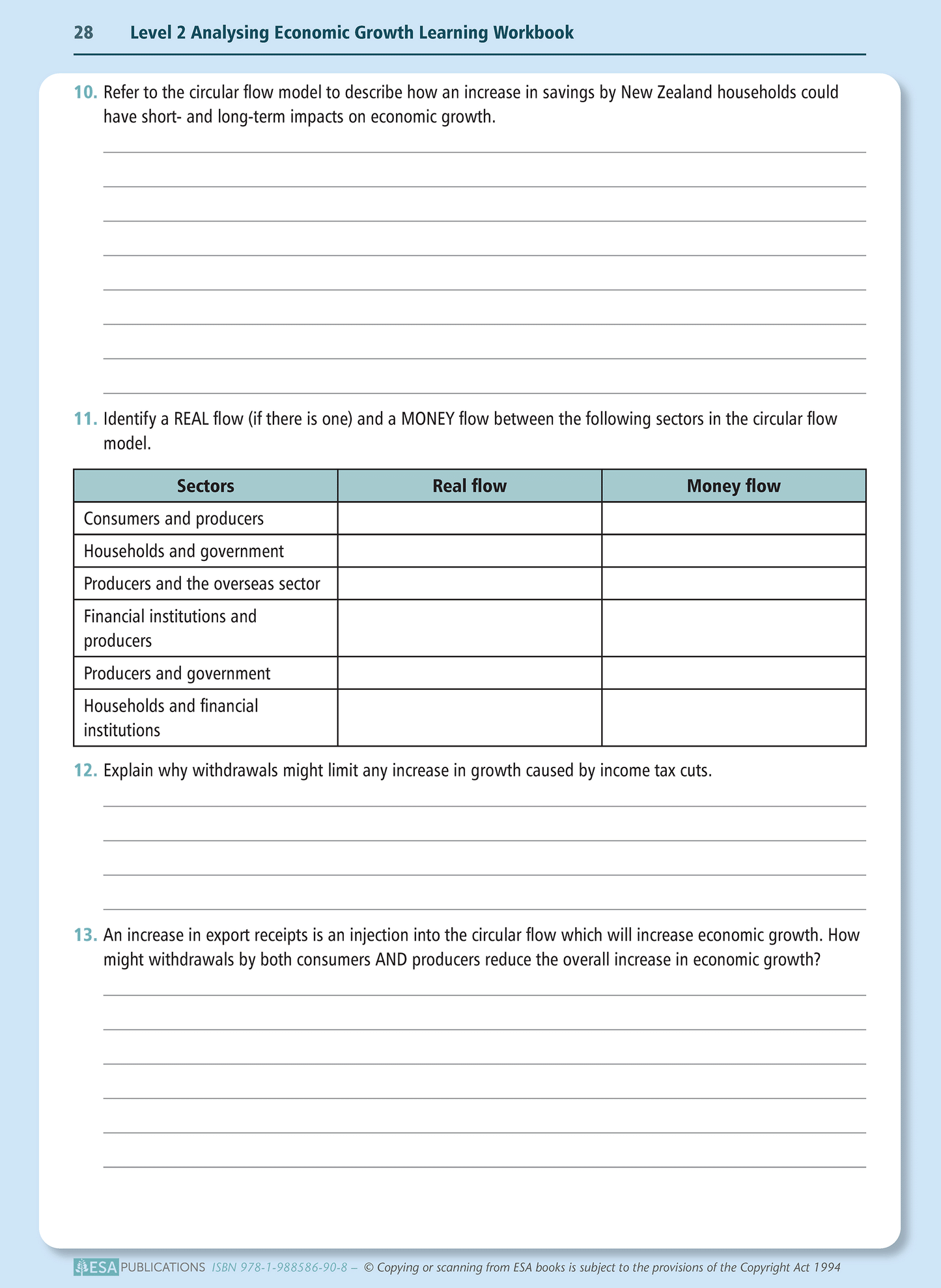 Level 2 Analysing Economic Growth 2.3 Learning Workbook