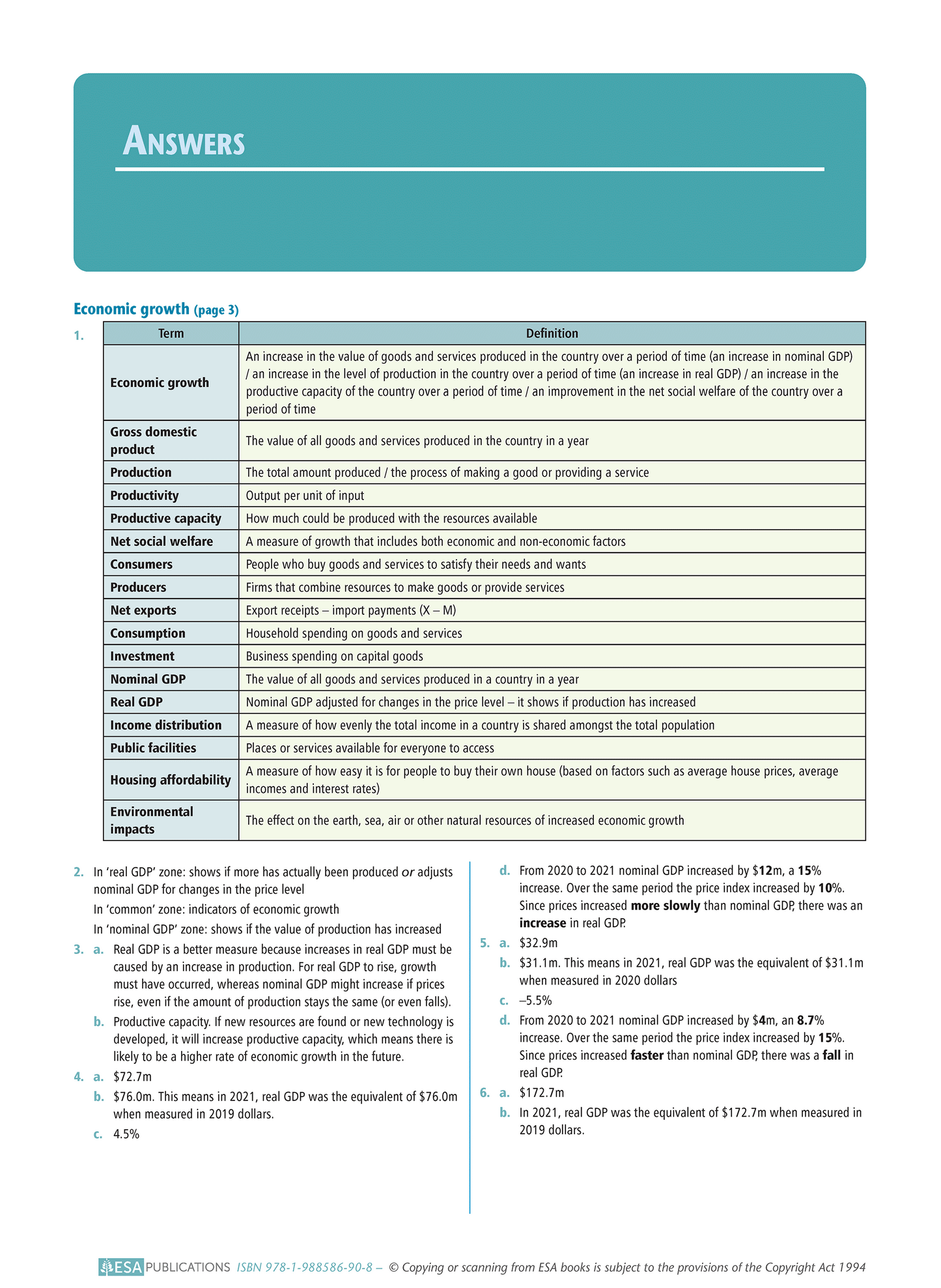 Level 2 Analysing Economic Growth 2.3 Learning Workbook