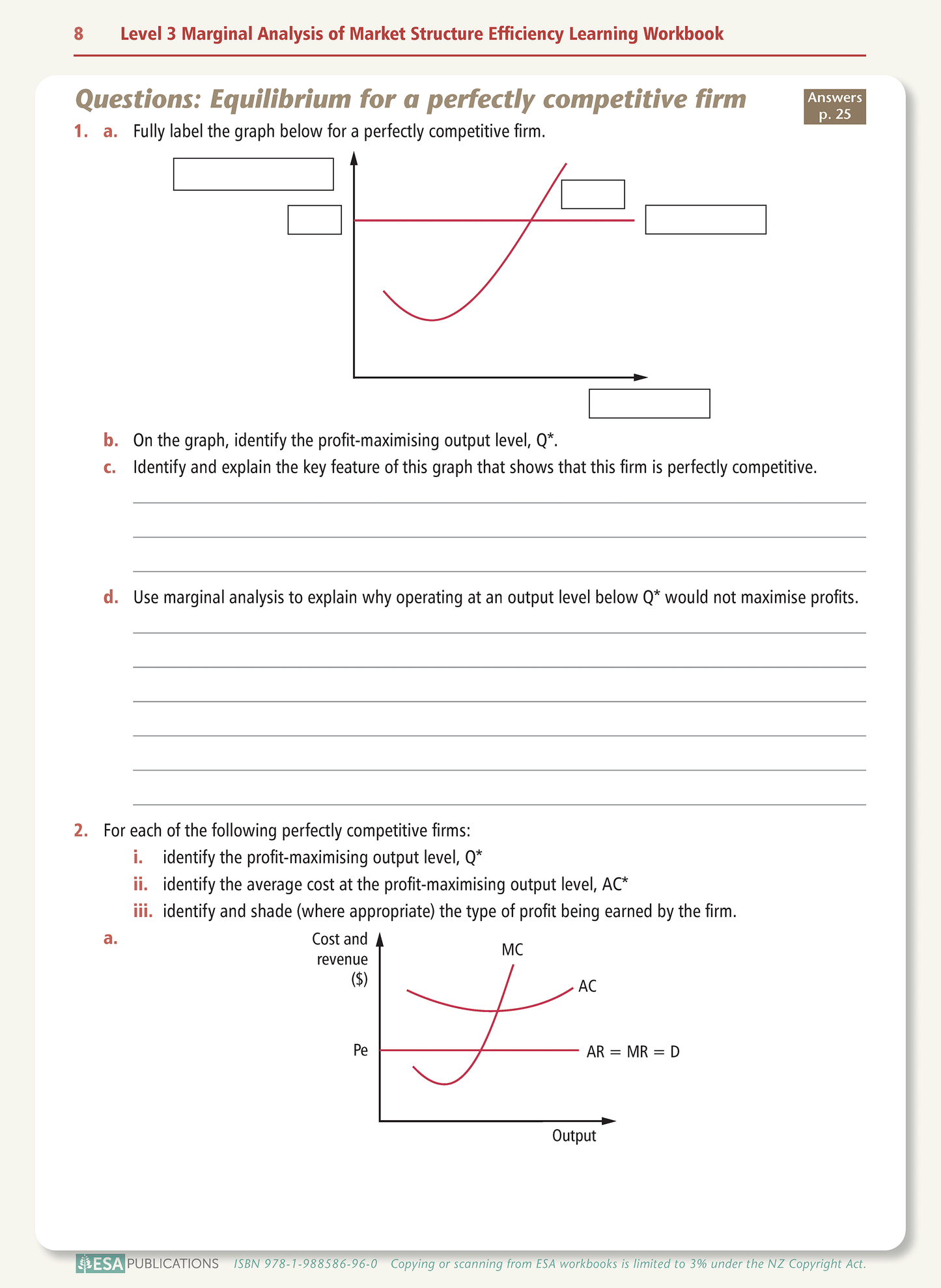 Level 3 Marginal Analysis of Market Structure Efficiency 3.2 Learning Workbook