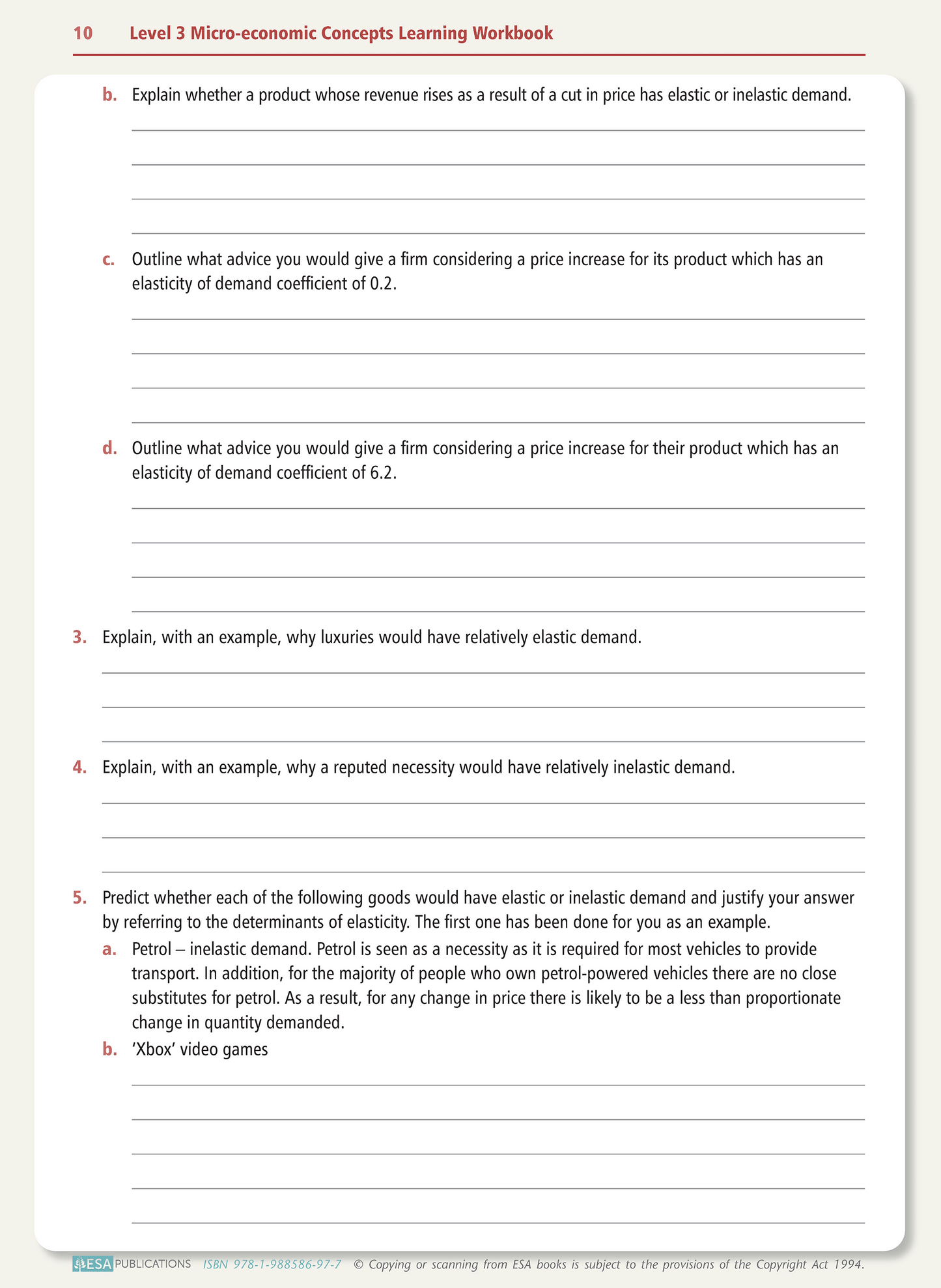 Level 3 Micro-economic Concepts 3.3 Learning Workbook