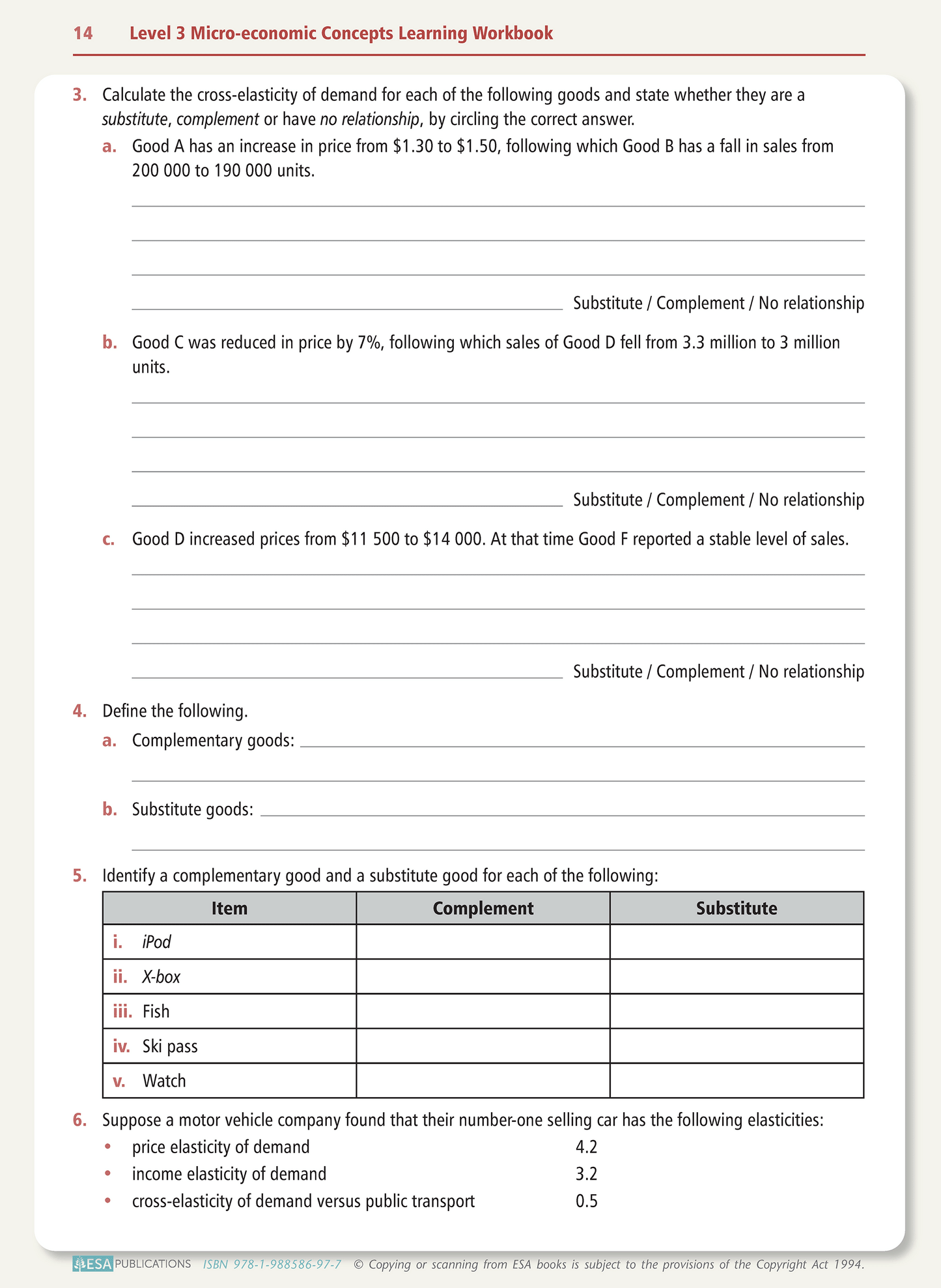 Level 3 Micro-economic Concepts 3.3 Learning Workbook