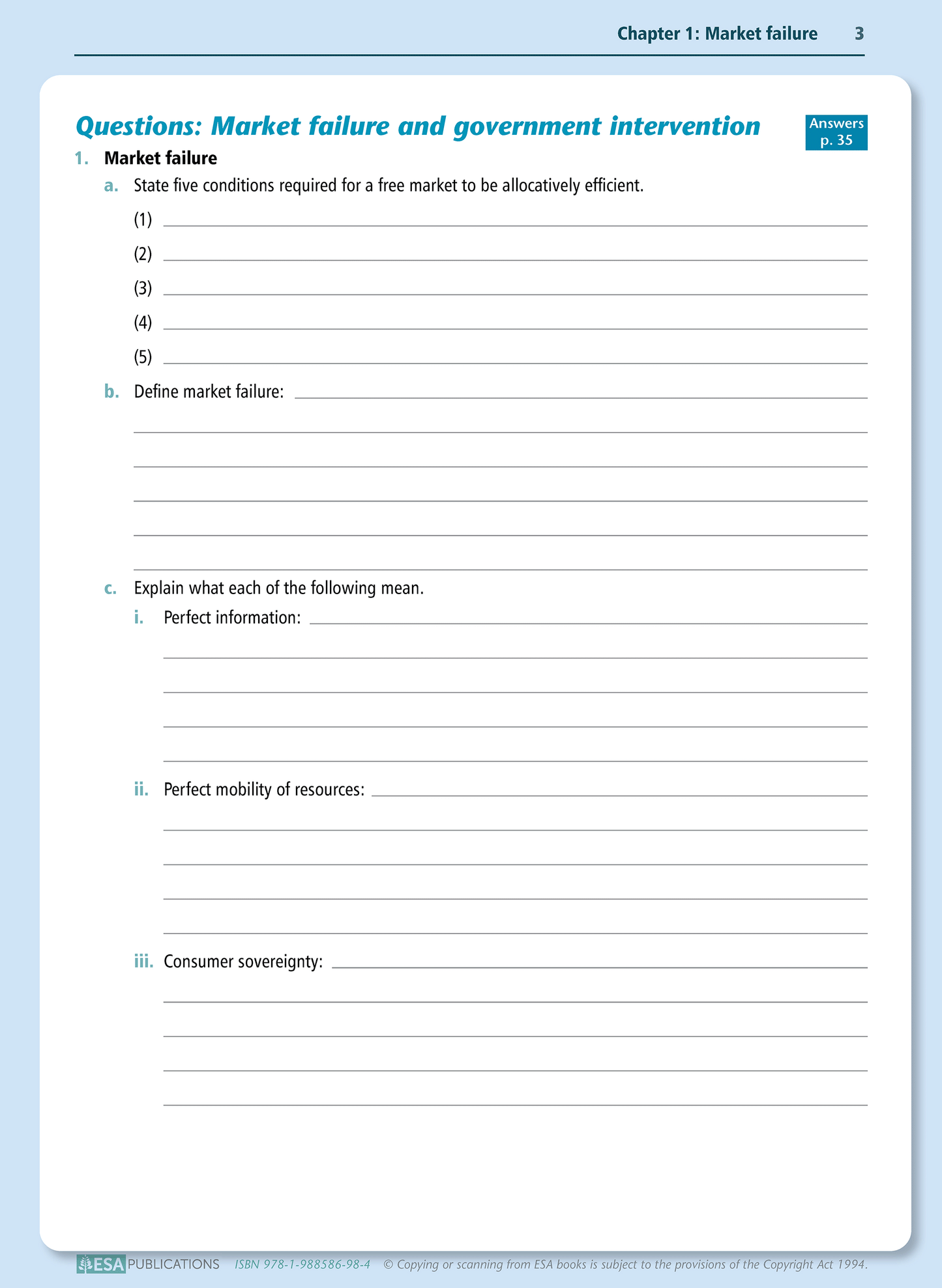 Level 3 Government Interventions to Correct Market Failures 3.4 Learning Workbook