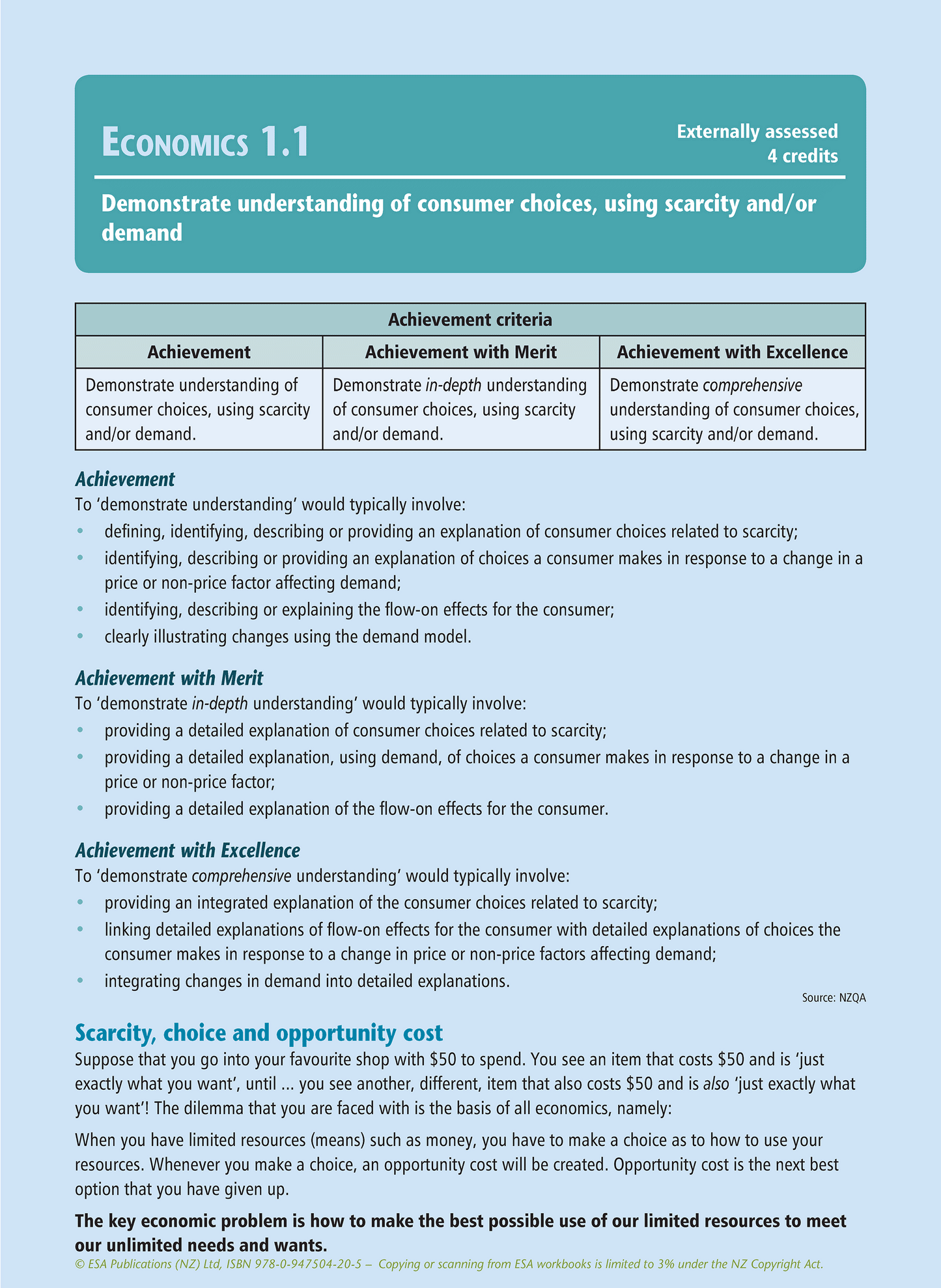 Level 1 Economics Learning Workbook