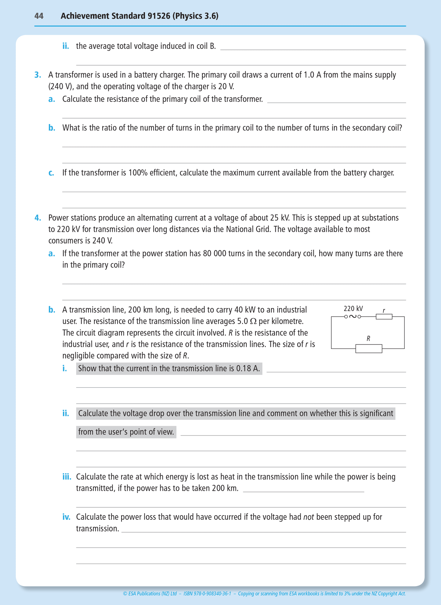 Level 3 Electrical Systems 3.6 Learning Workbook