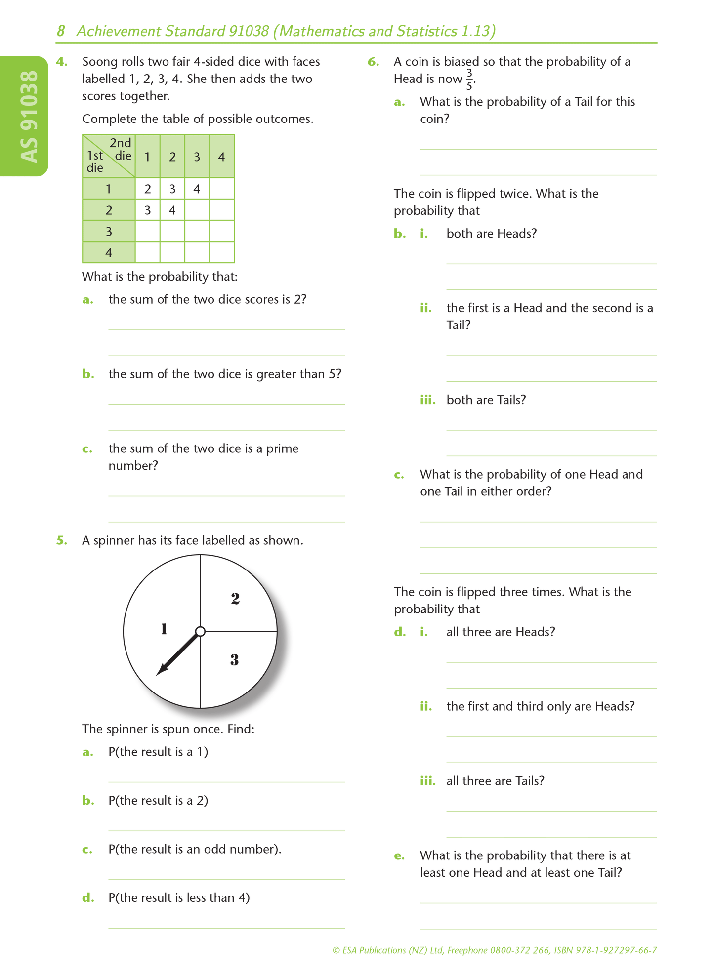 Level 1 Elements of Chance 1.13 Learning Workbook