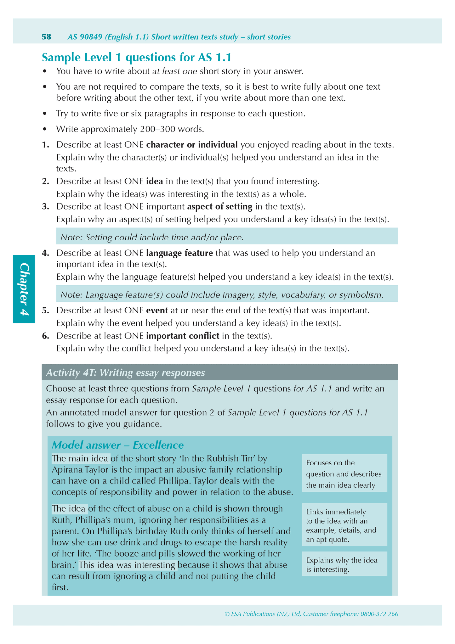 Level 1 English ESA Study Guide