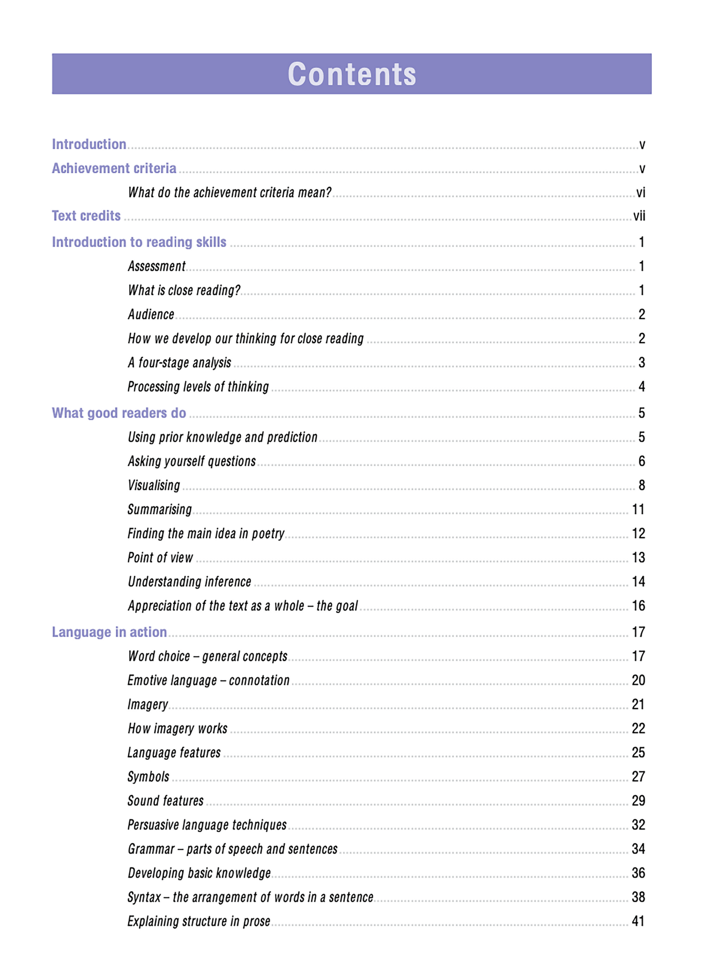 Level 1 Unfamiliar Texts 1.3 Learning Workbook