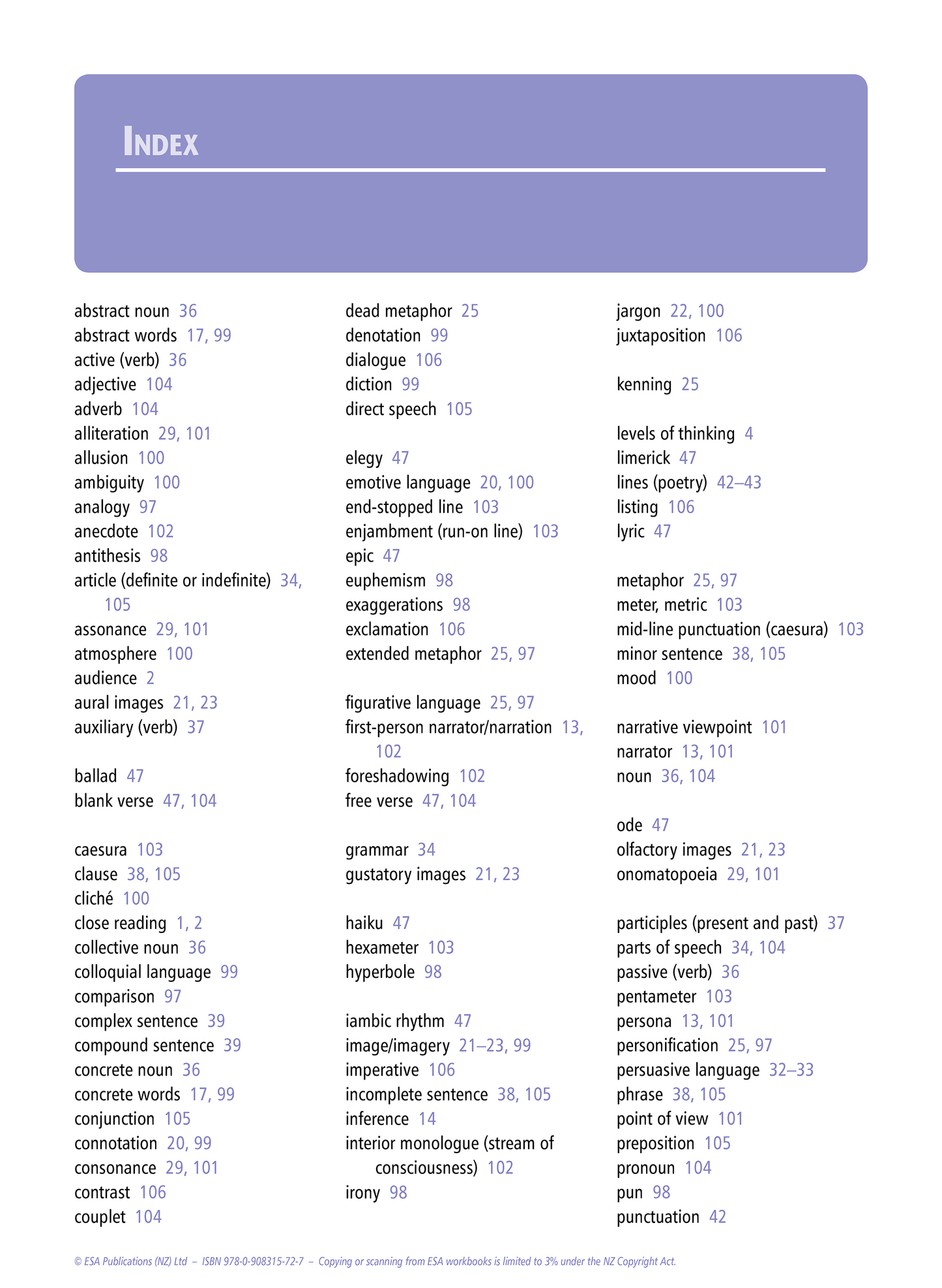 Level 1 Unfamiliar Texts 1.3 Learning Workbook