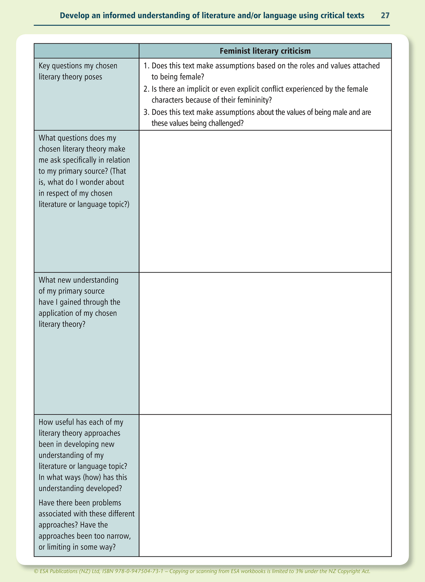 Level 3 Informed Understanding of Literature 3.8 Learning Workbook