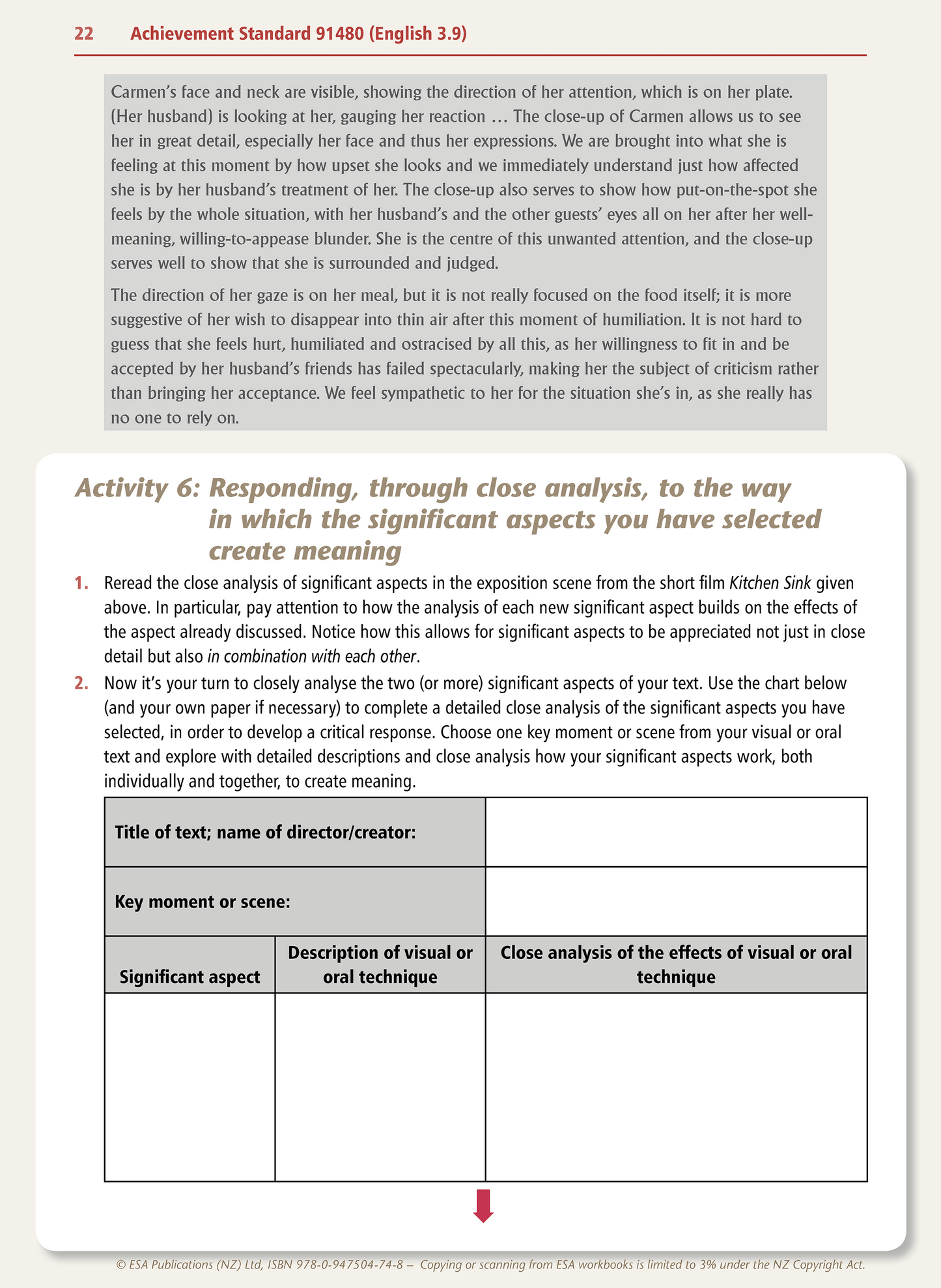 Level 3 Close Viewing of a Visual Text 3.9 Learning Workbook