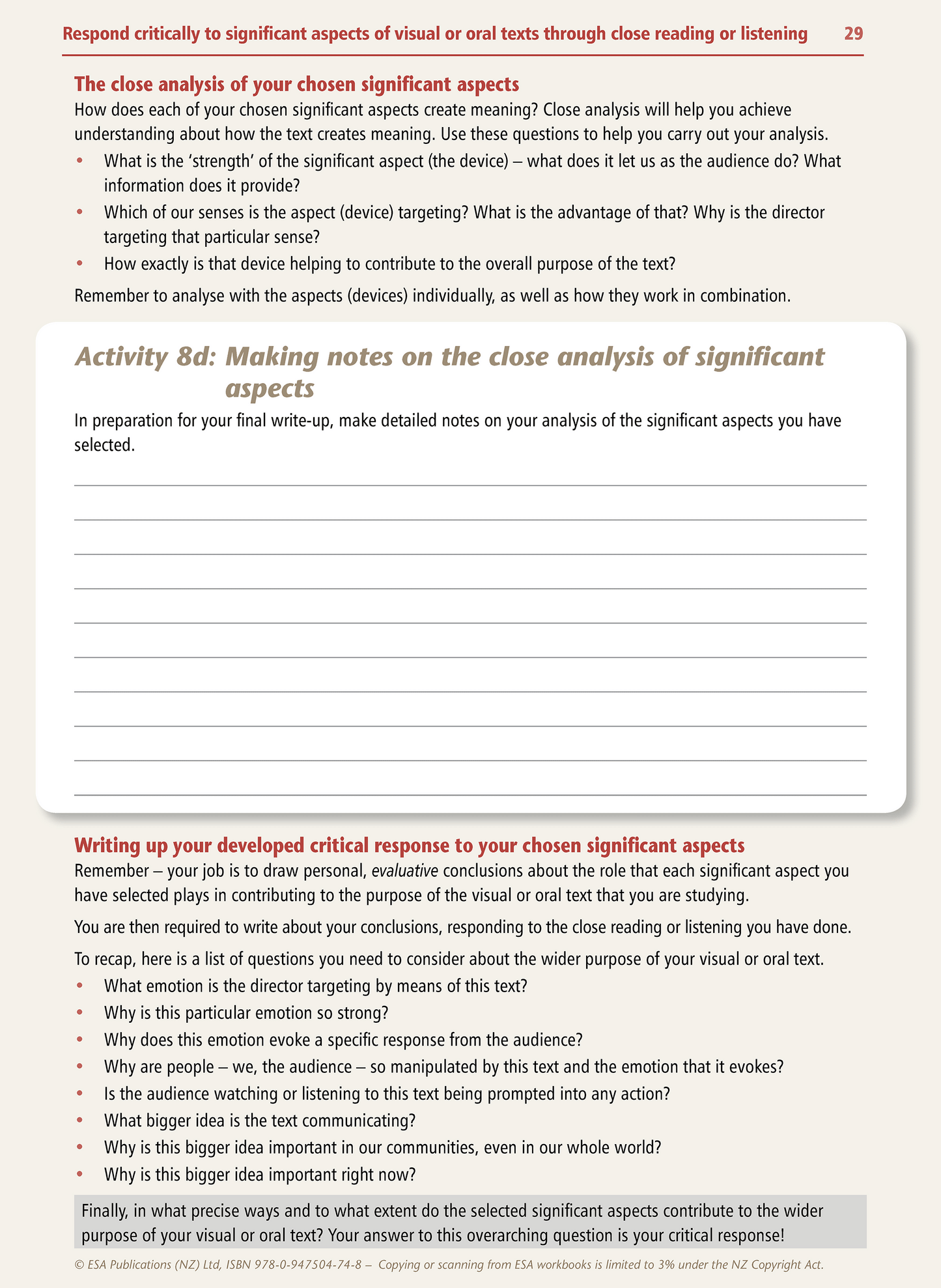 Level 3 Close Viewing of a Visual Text 3.9 Learning Workbook