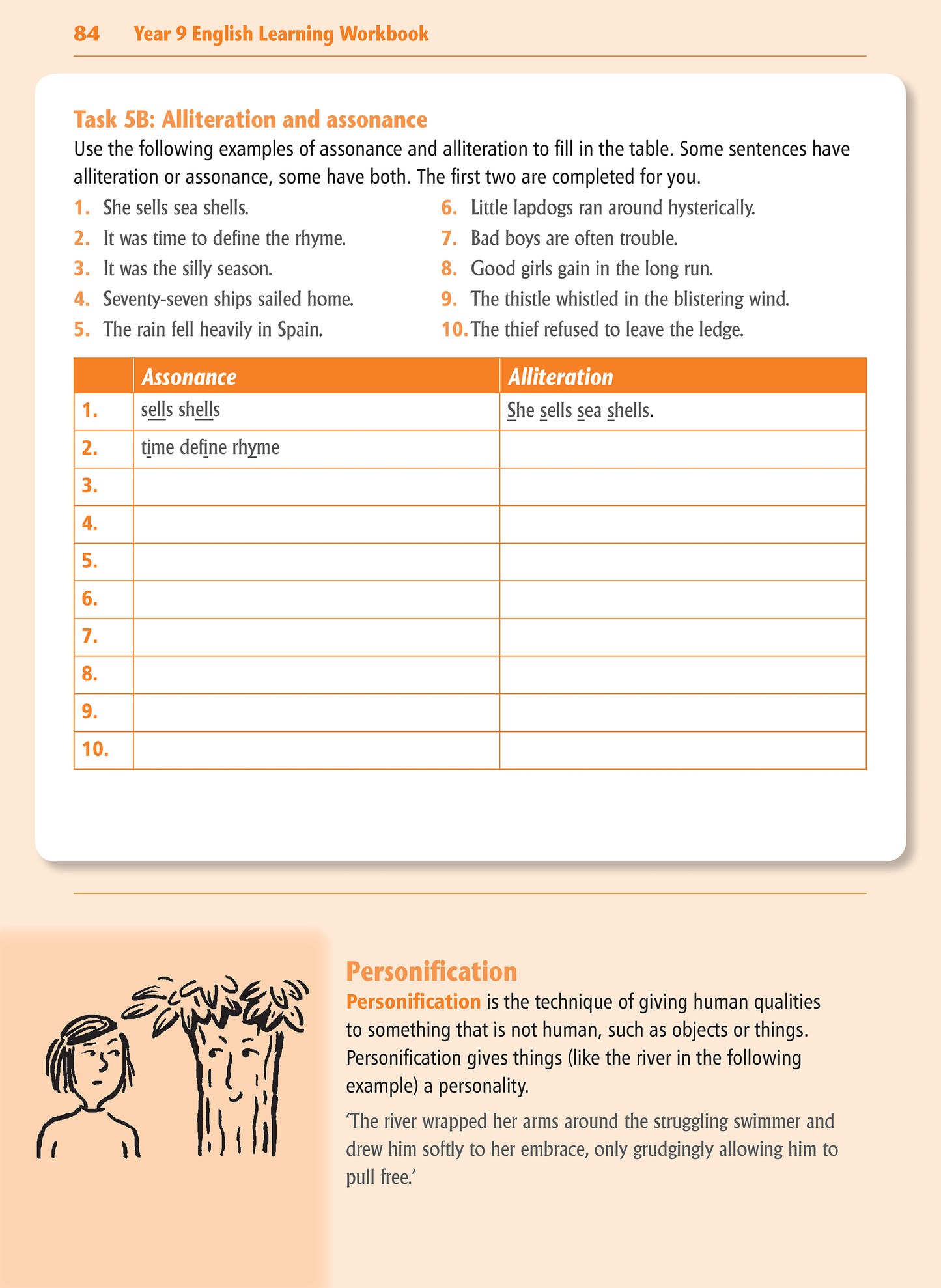 Year 9 English Learning Workbook