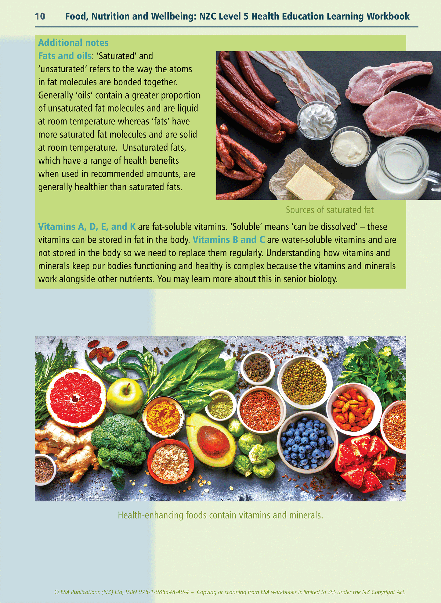 Level 5 Food, Nutrition and Wellbeing Learning Workbook