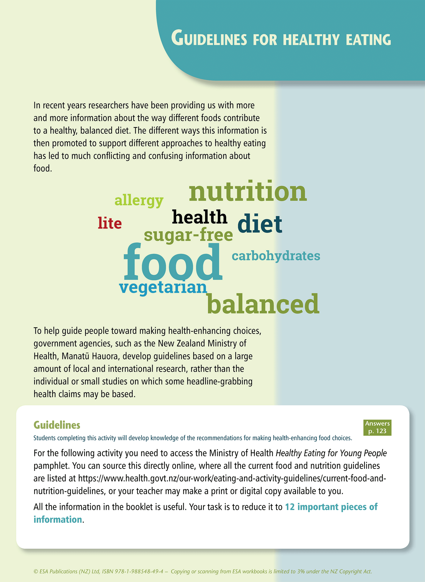 Level 5 Food, Nutrition and Wellbeing Learning Workbook