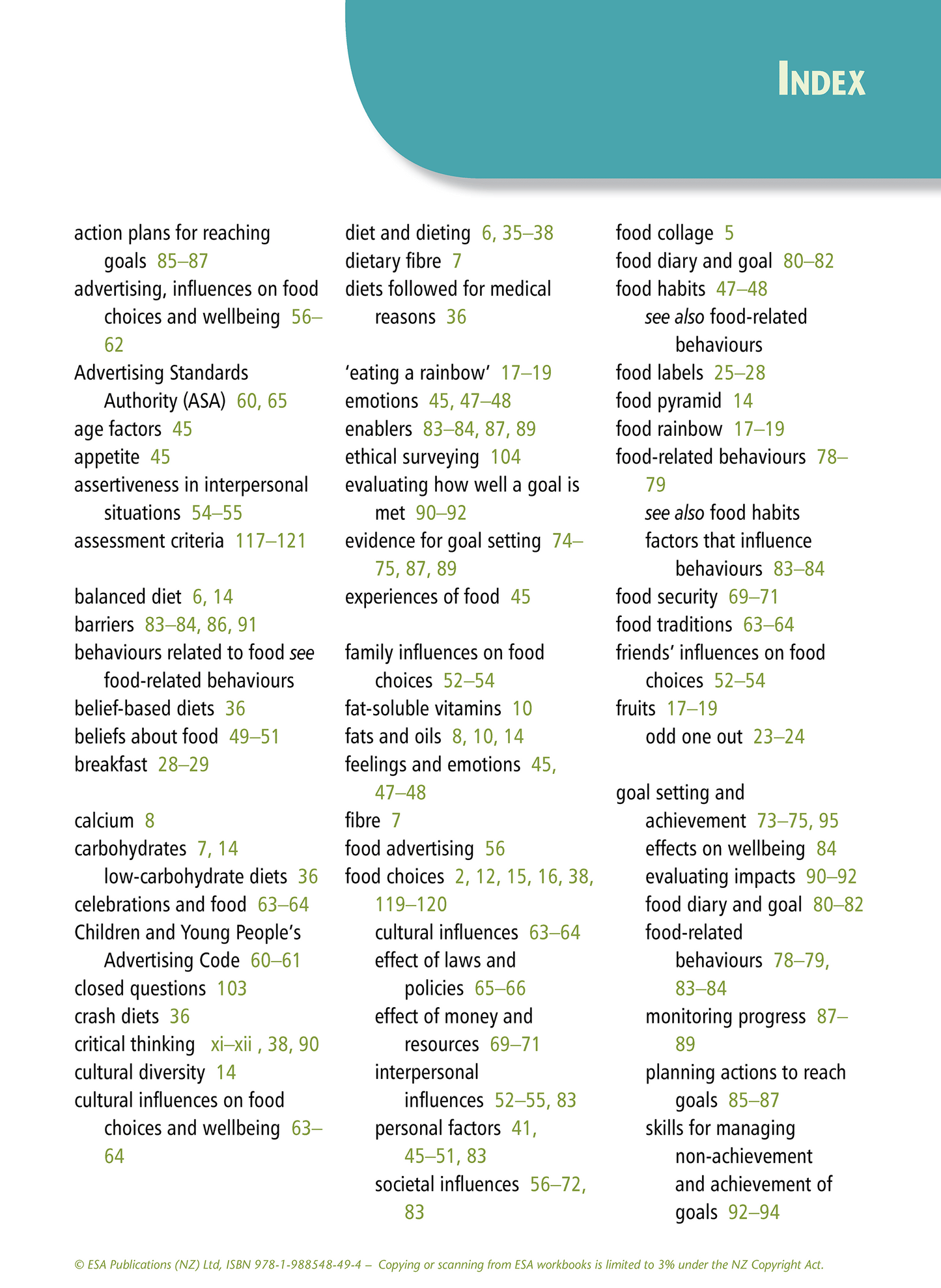 Level 5 Food, Nutrition and Wellbeing Learning Workbook
