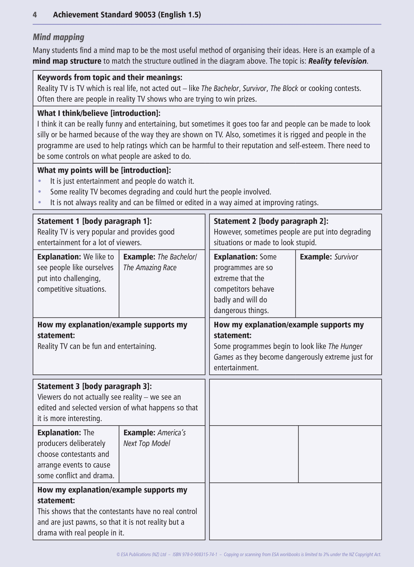 Level 1 Formal Writing 1.5 Learning Workbook