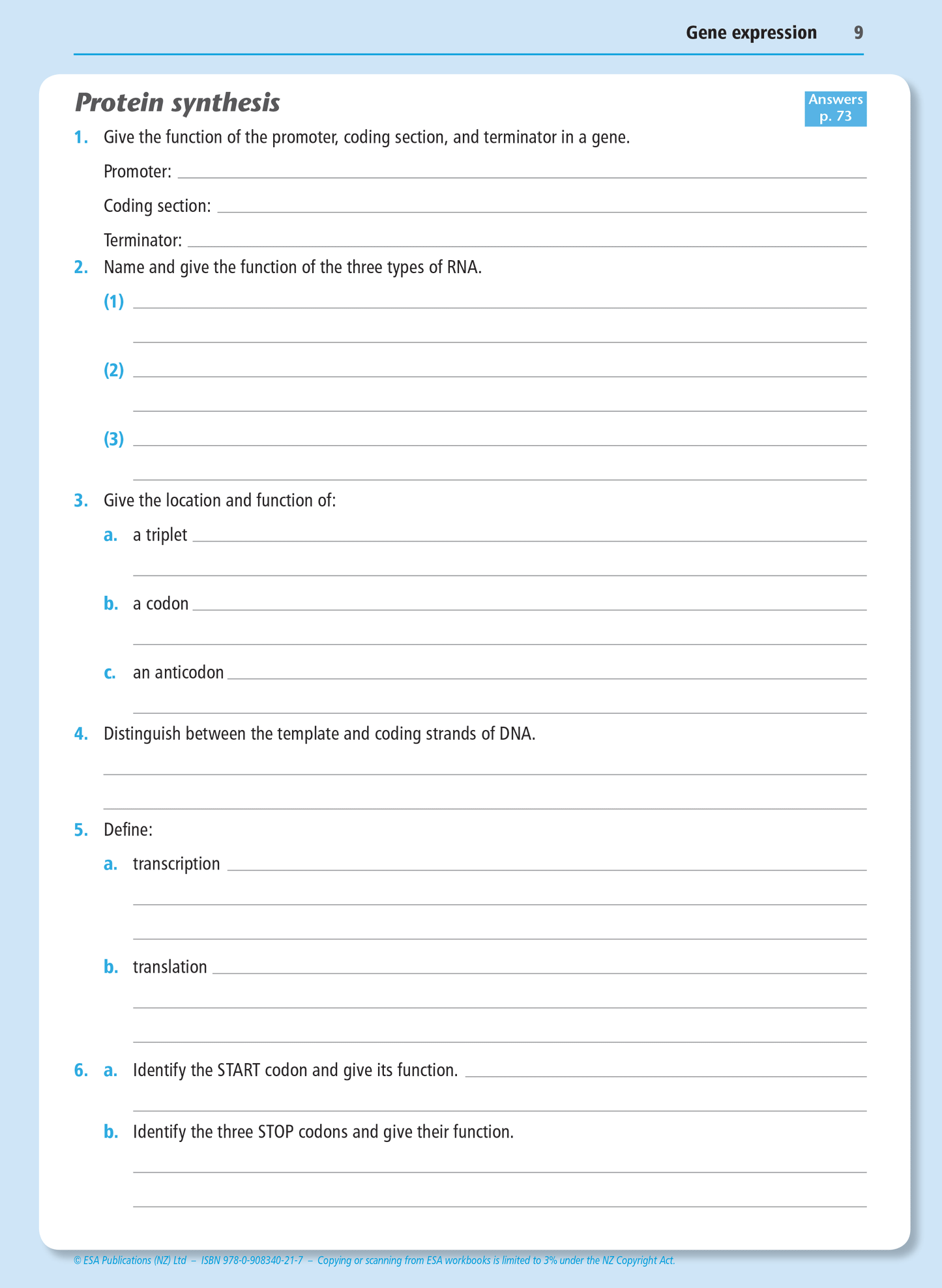 Level 2 Gene Expression 2.7 Learning Workbook