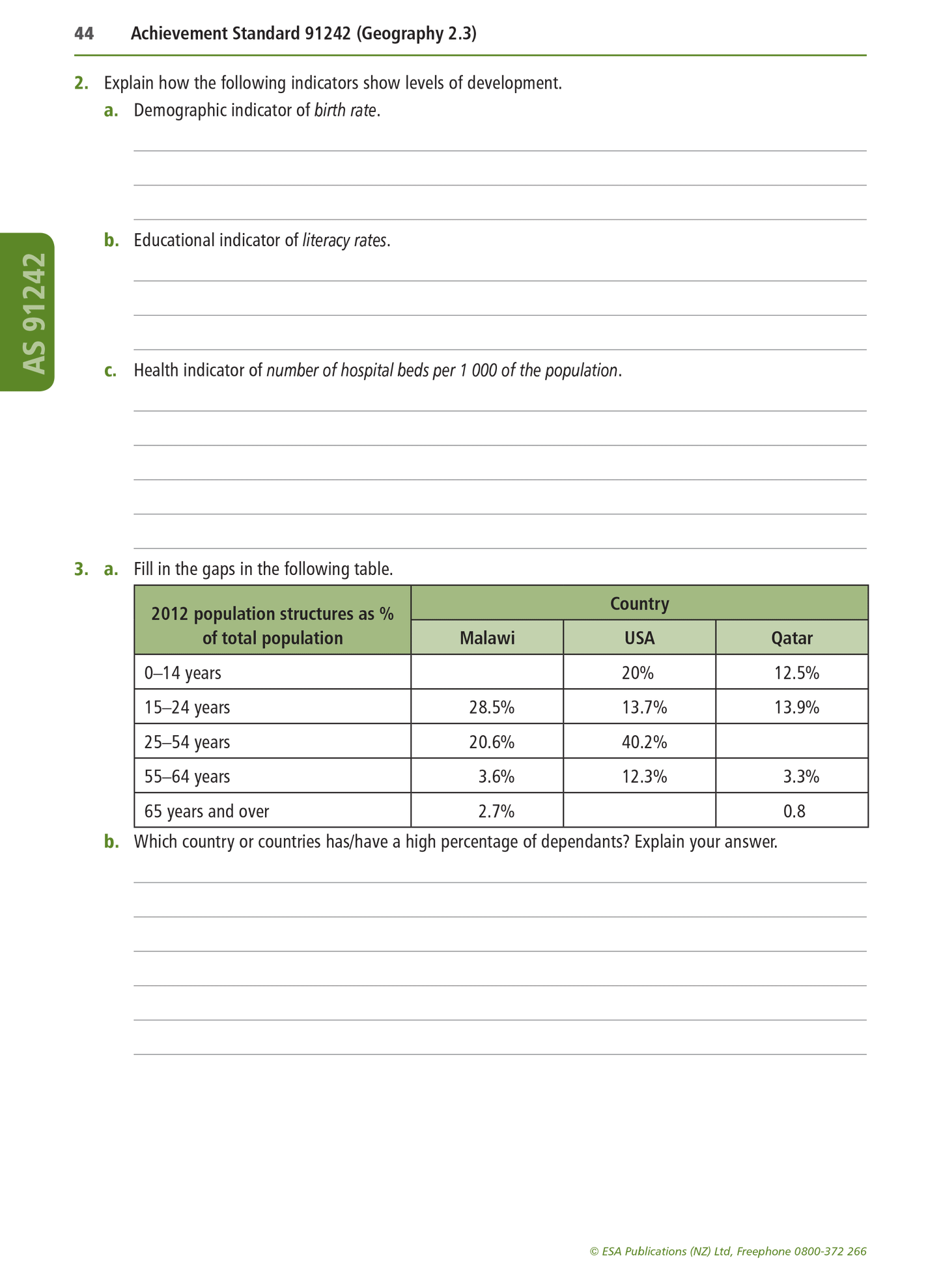 Level 2 Geography Learning Workbook