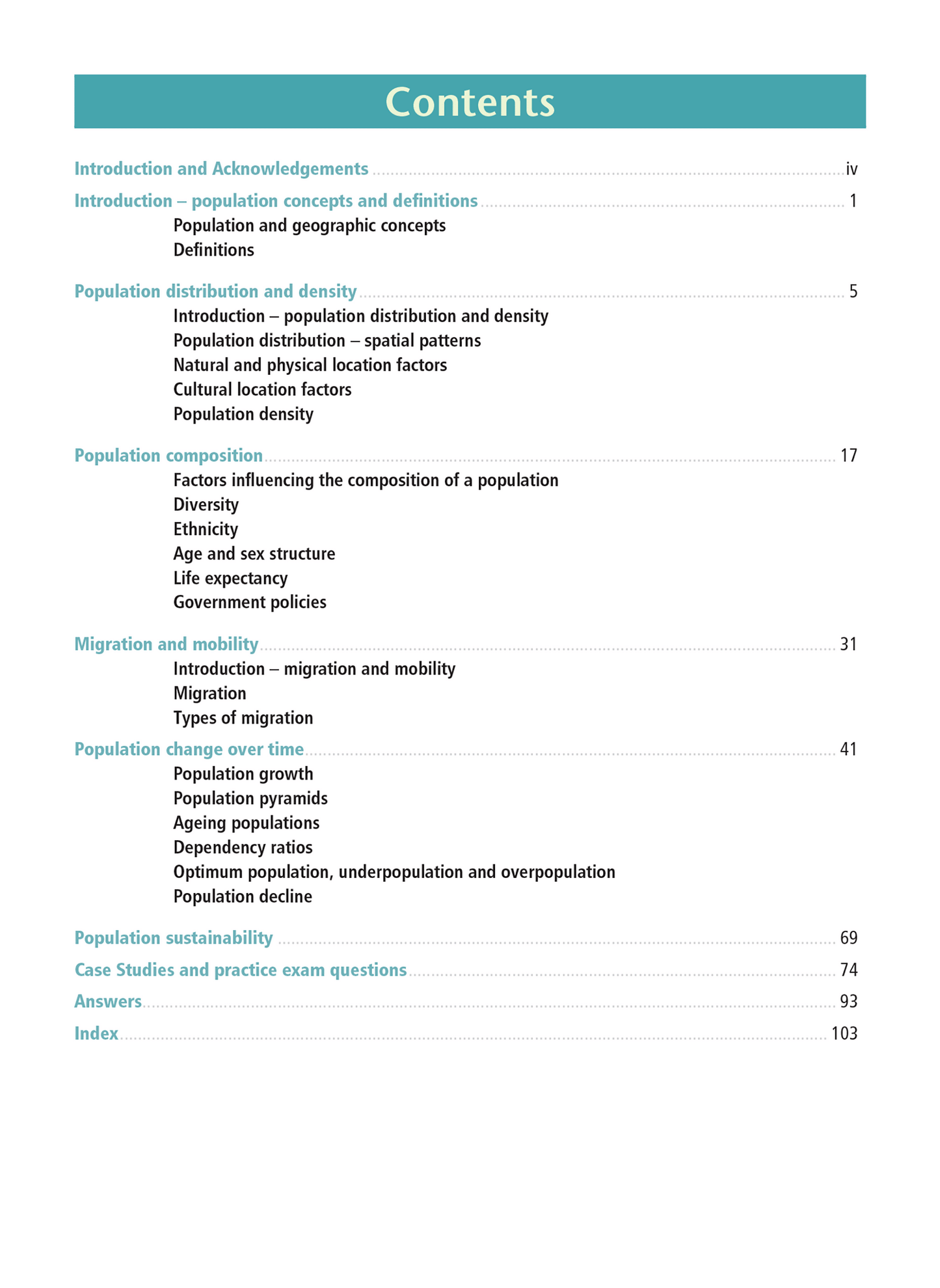 Level 1 Population Concepts 1.2 Learning Workbook