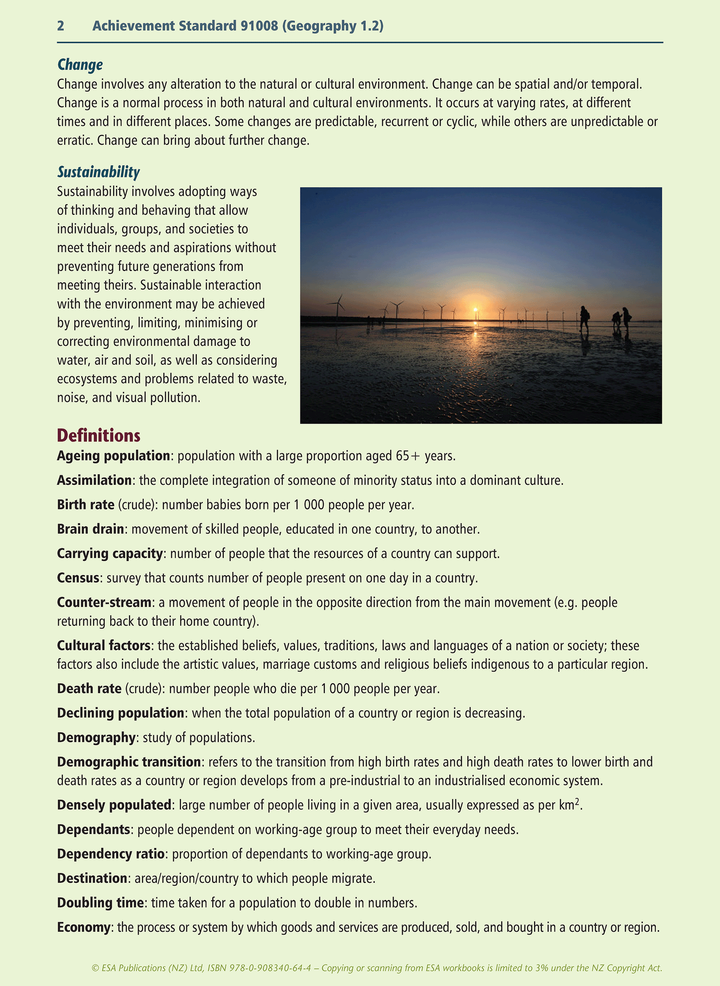 Level 1 Population Concepts 1.2 Learning Workbook