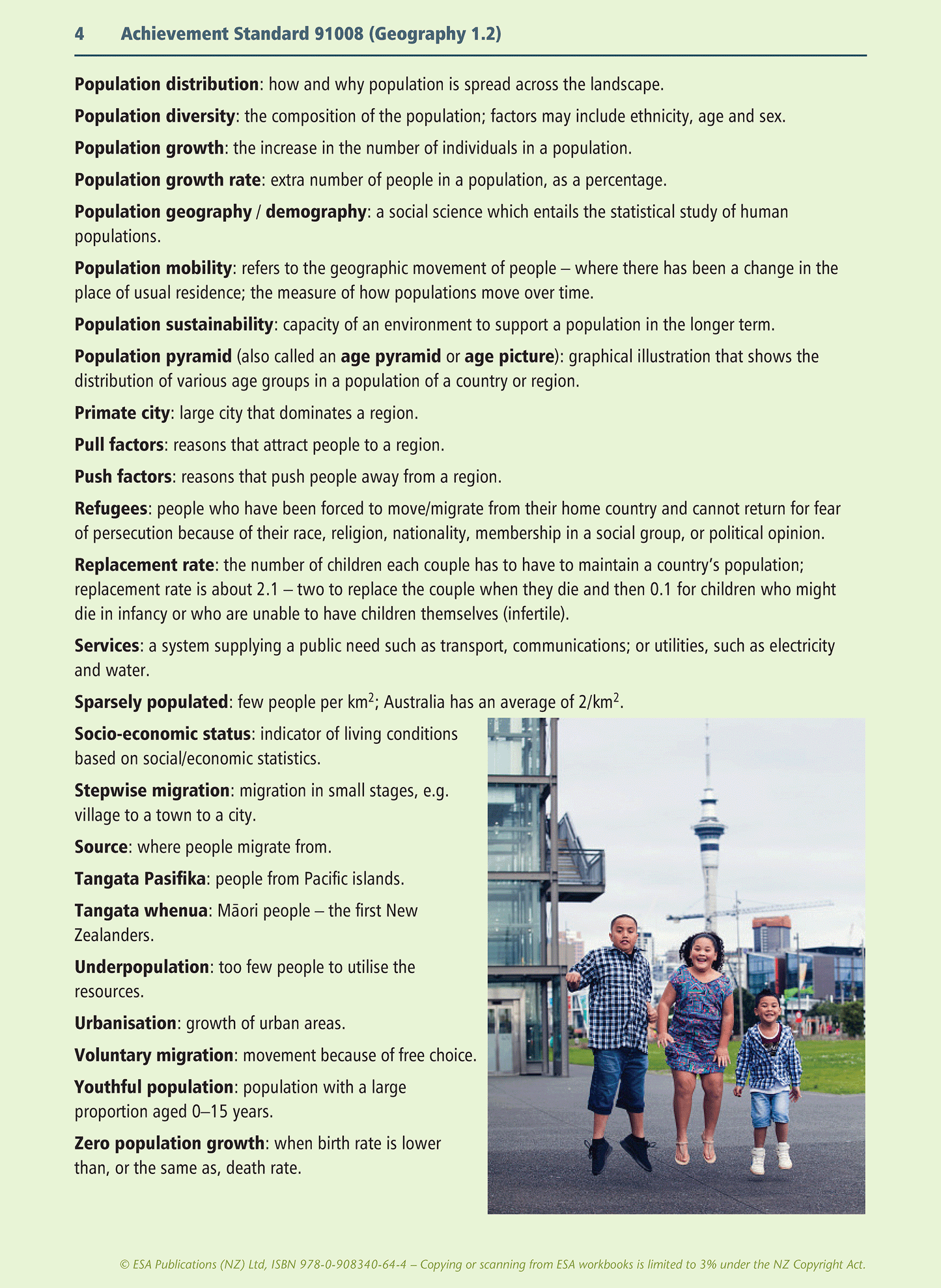 Level 1 Population Concepts 1.2 Learning Workbook