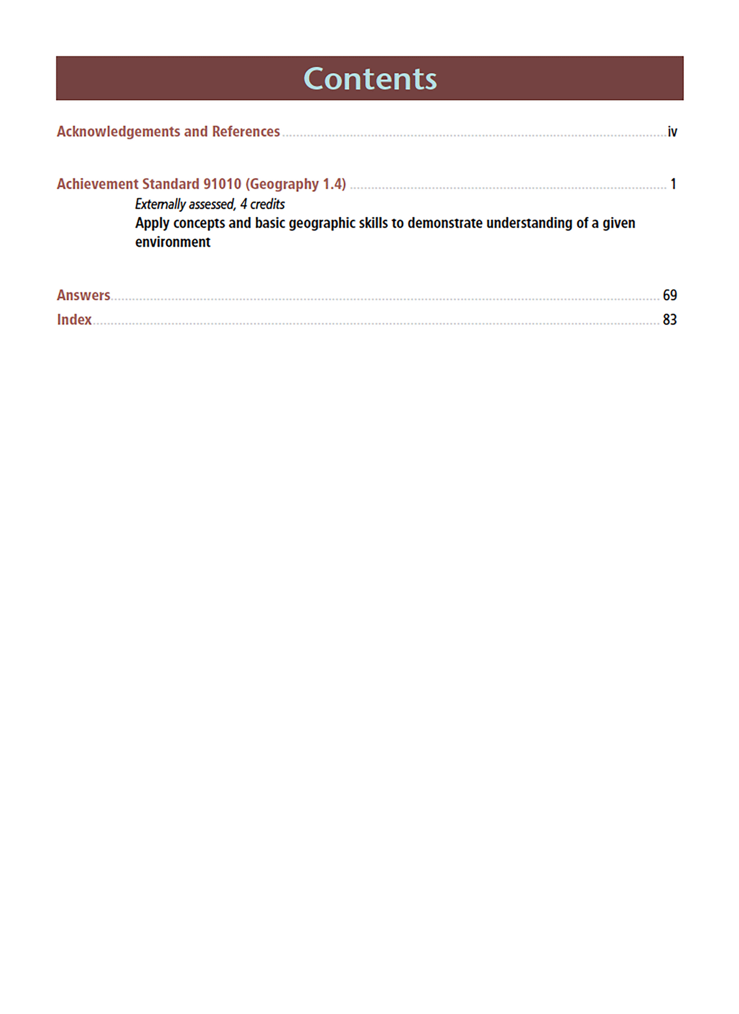 Level 1 Geographic Skills 1.4 Learning Workbook