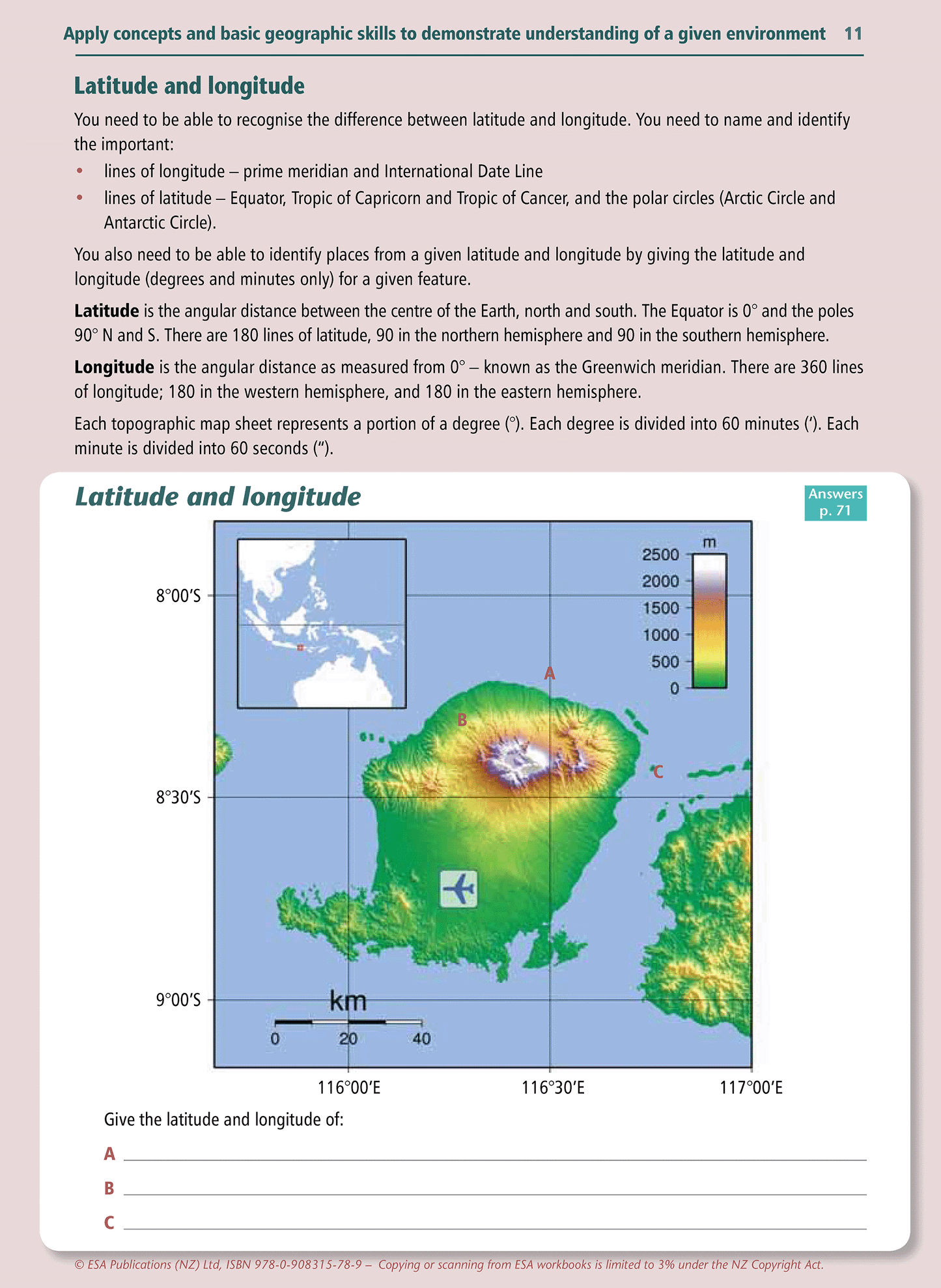 Level 1 Geographic Skills 1.4 Learning Workbook