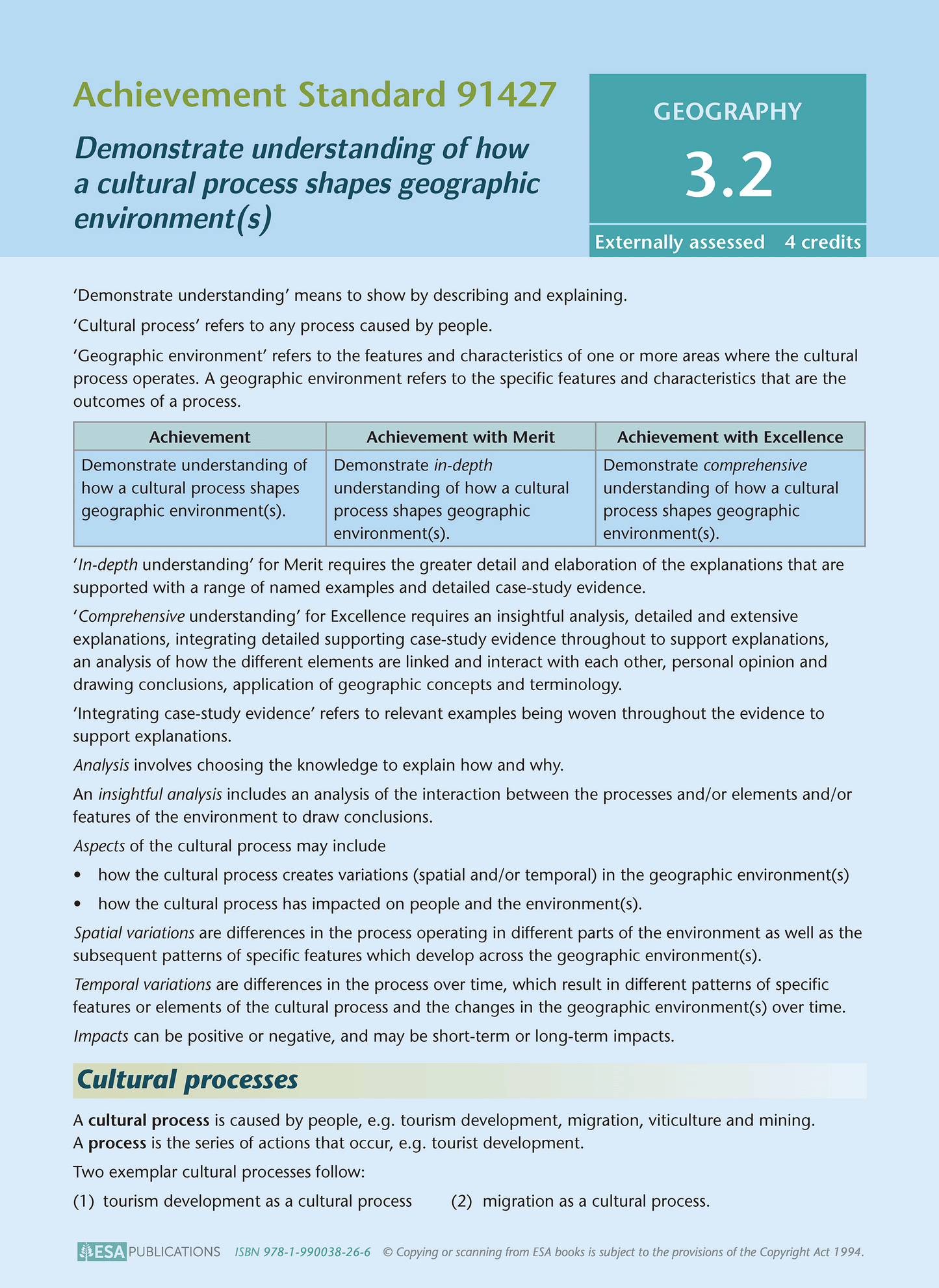 Level 3 Geography AME Workbook