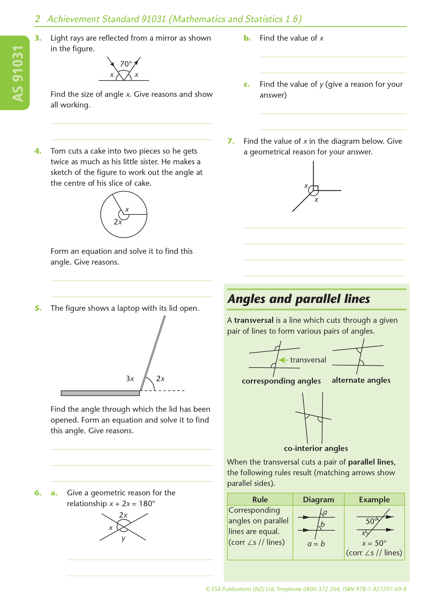 Level 1 Geometric Reasoning 1.6 Learning Workbook