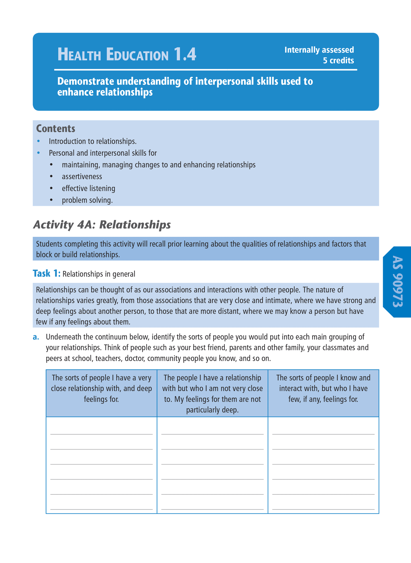 Level 1 Health Education Learning Workbook