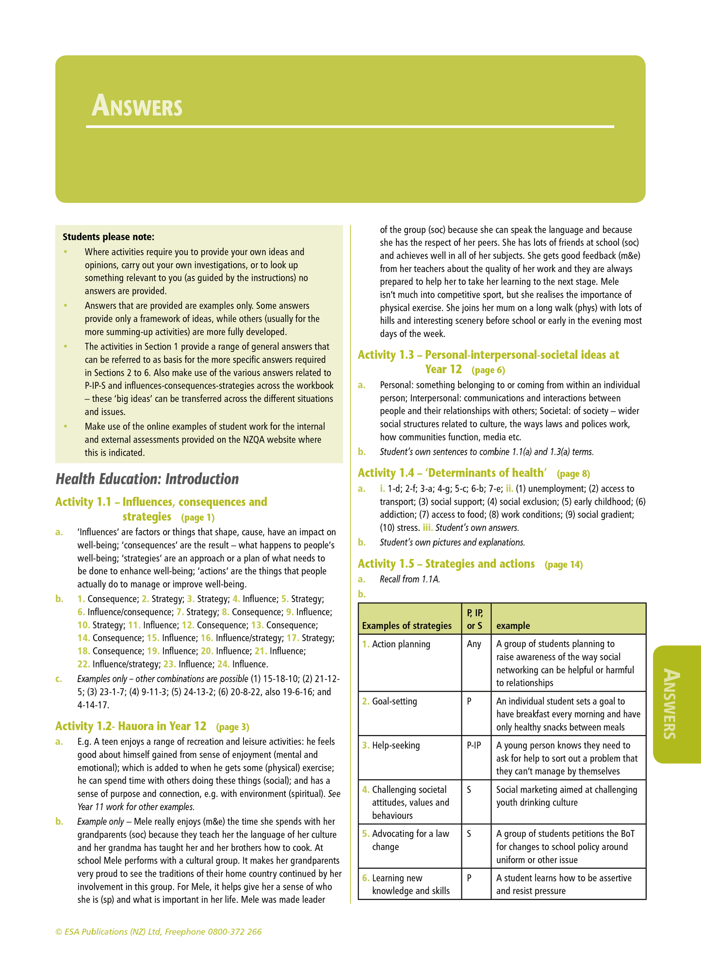 Level 2 Health Education Learning Workbook