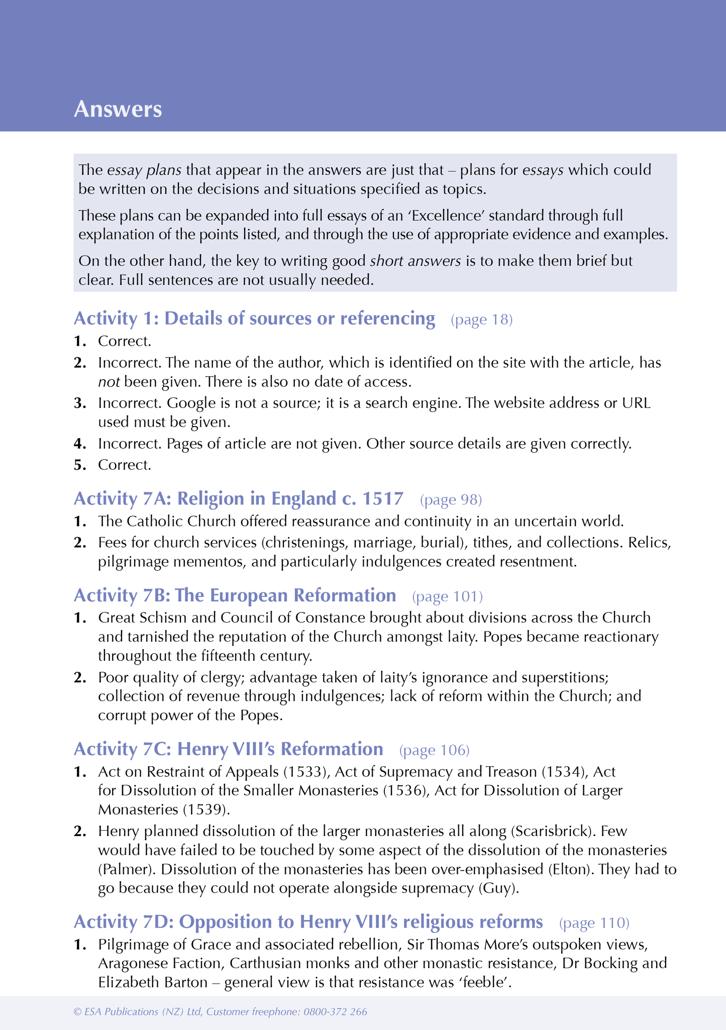 Level 3 History England ESA Study Guide