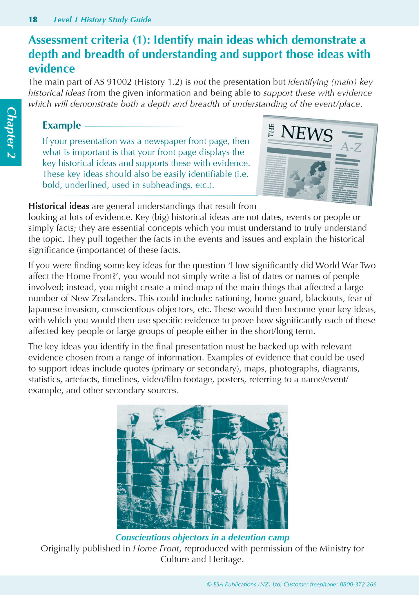 Level 1 History ESA Study Guide