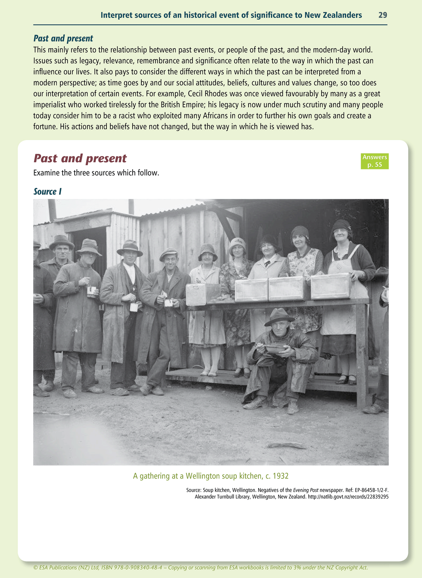 Level 1 Interpreting Historical Sources 1.3 Learning Workbook