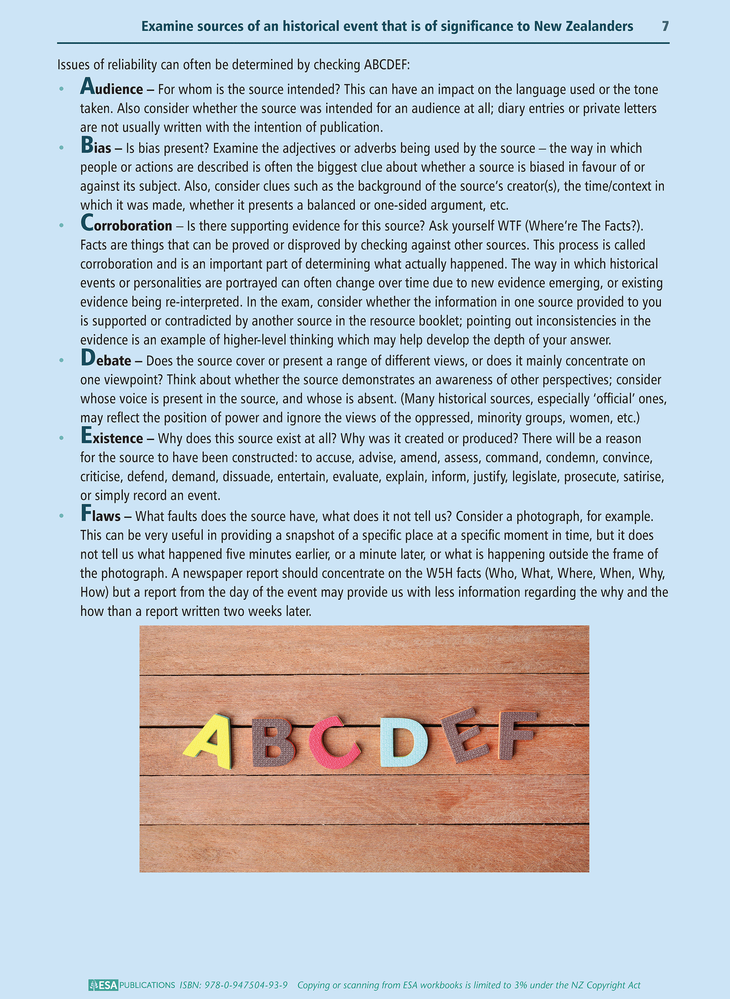 Level 2 Examining Historical Sources 2.3 Learning Workbook