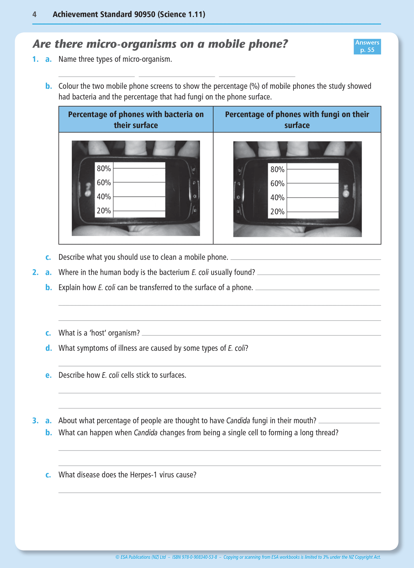 Level 1 Humans and Micro-organisms 1.11 Learning Workbook