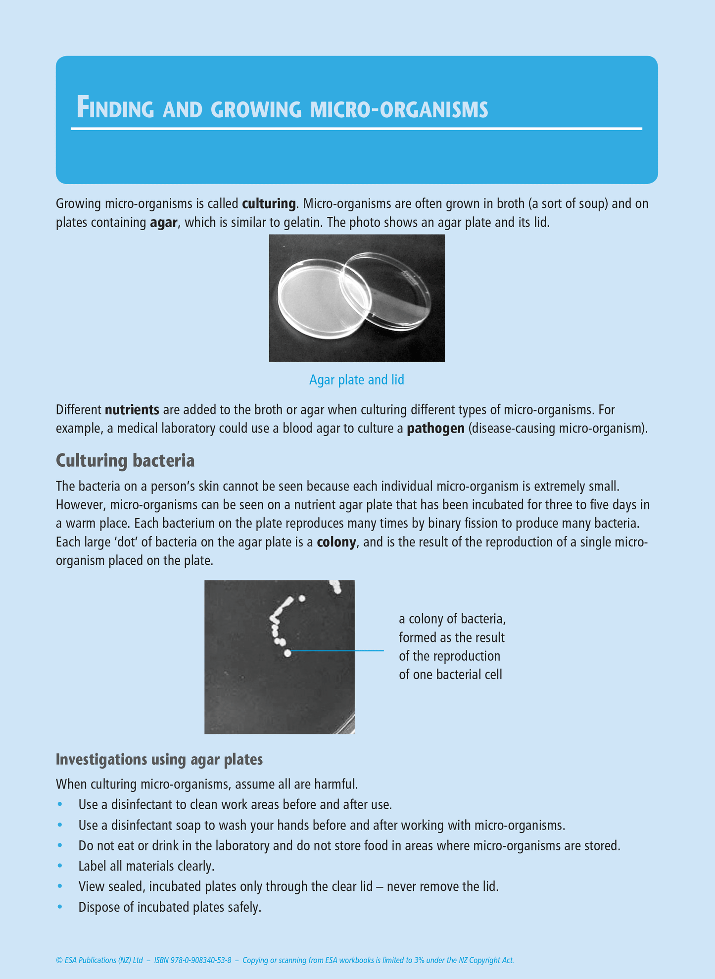 Level 1 Humans and Micro-organisms 1.11 Learning Workbook