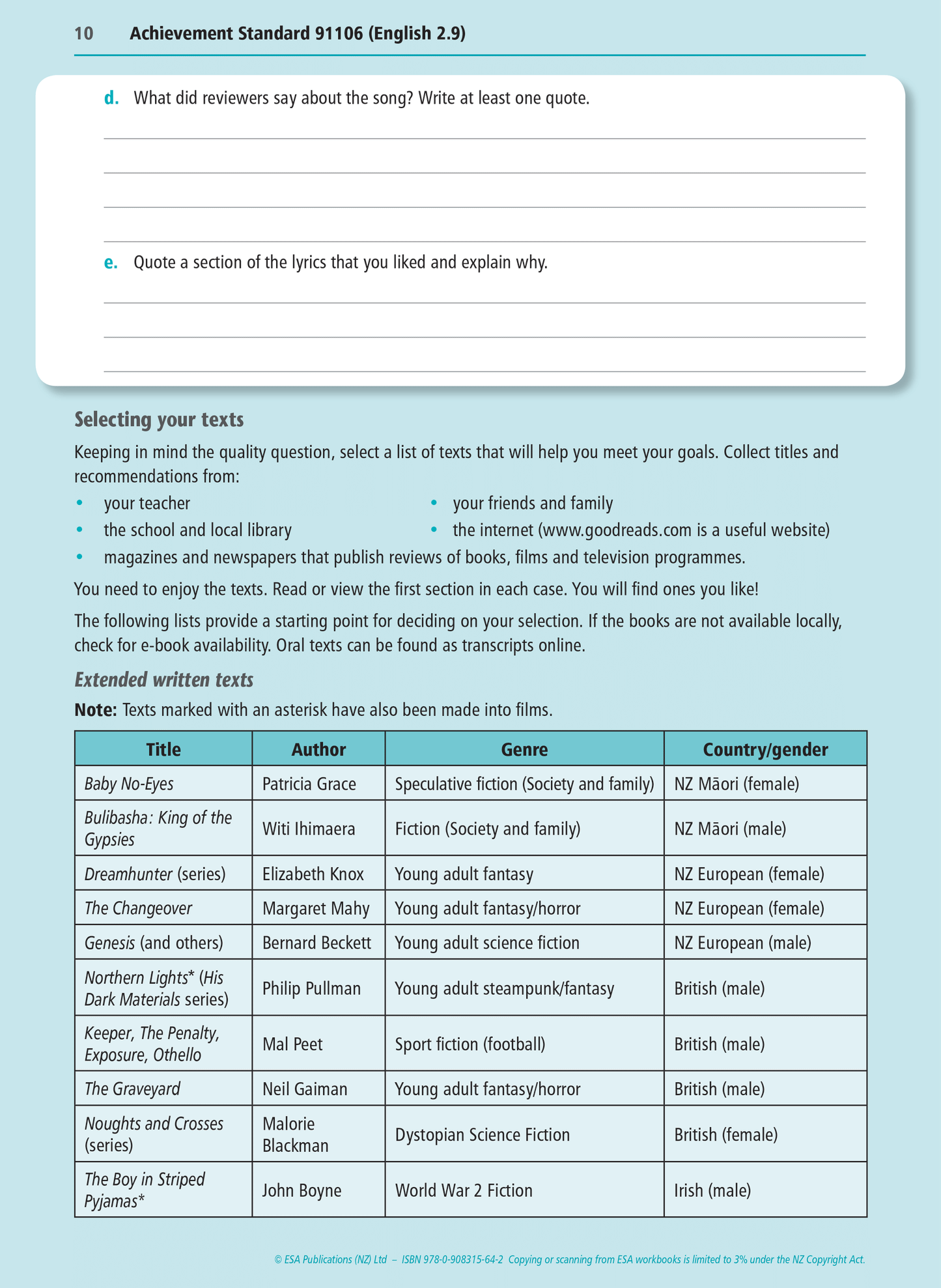 Level 2 Independent Reading 2.9 Learning Workbook