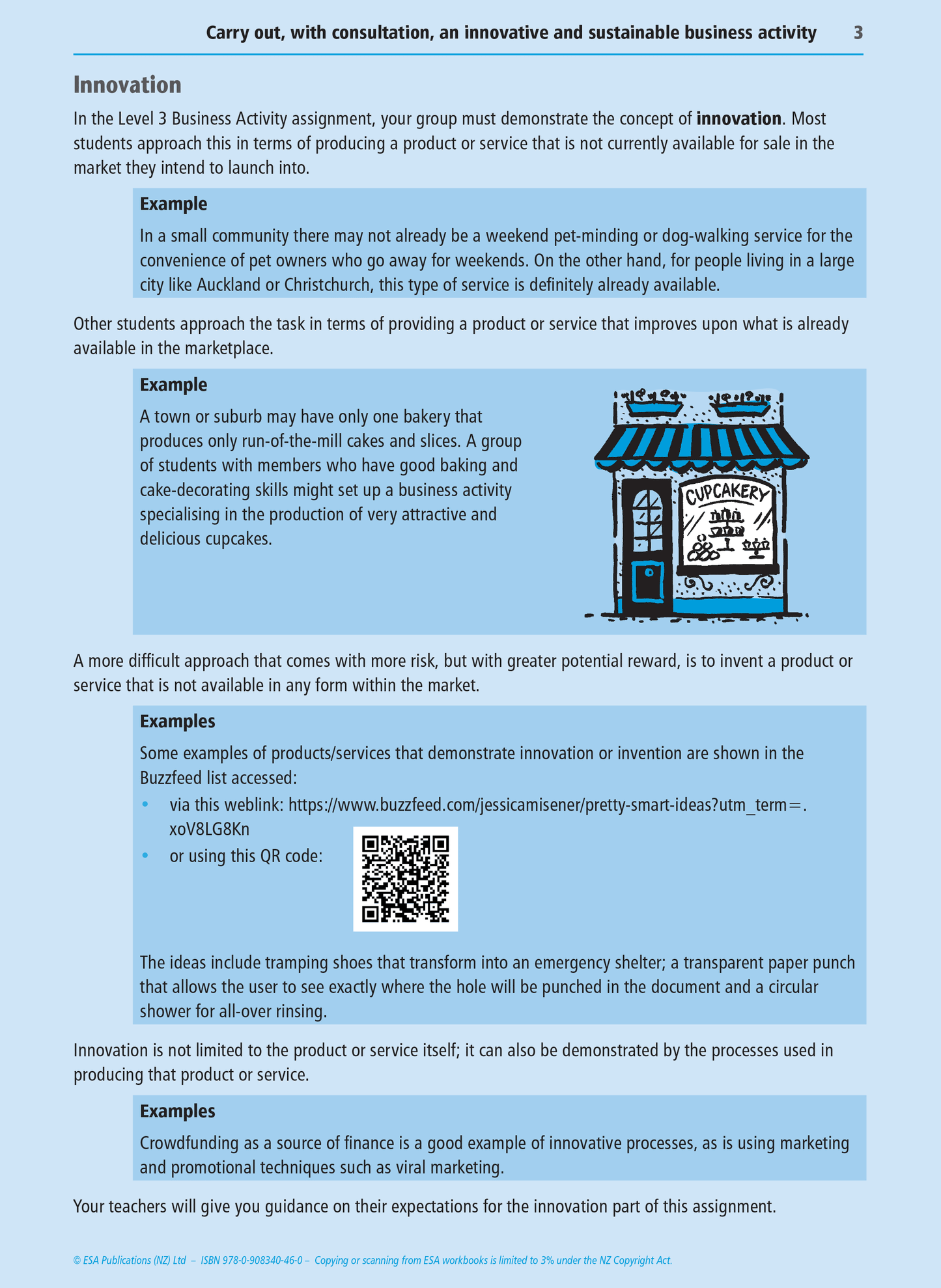 Level 3 Innovative Business Activities 3.6 Learning Workbook