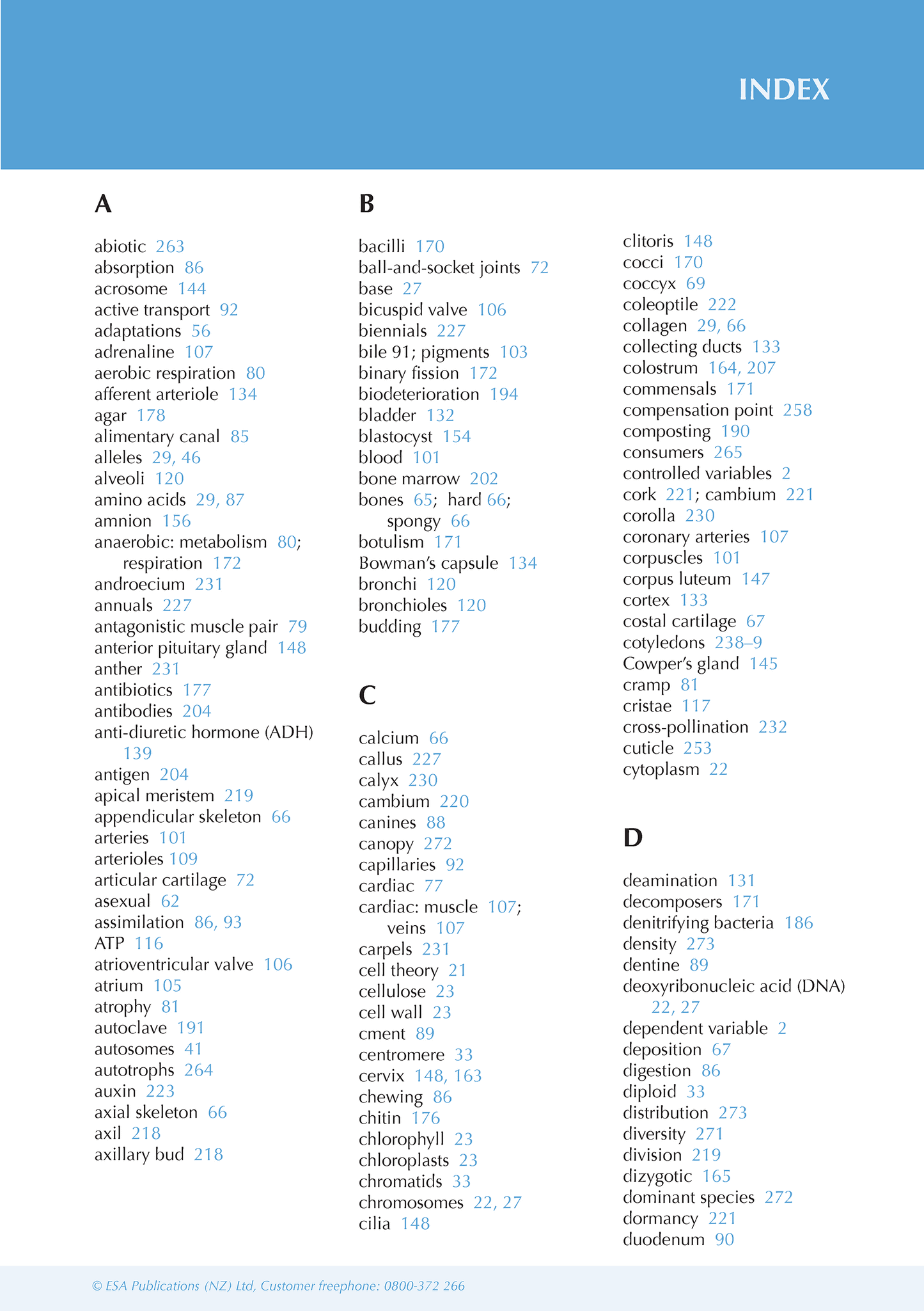 Level 1 Biology ESA Study Guide