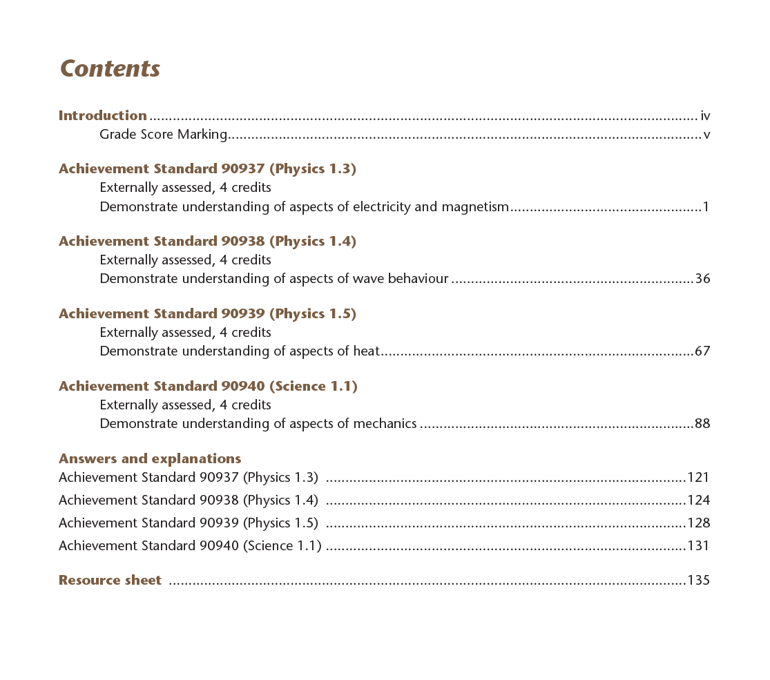 Level 1 Physics AME Workbook