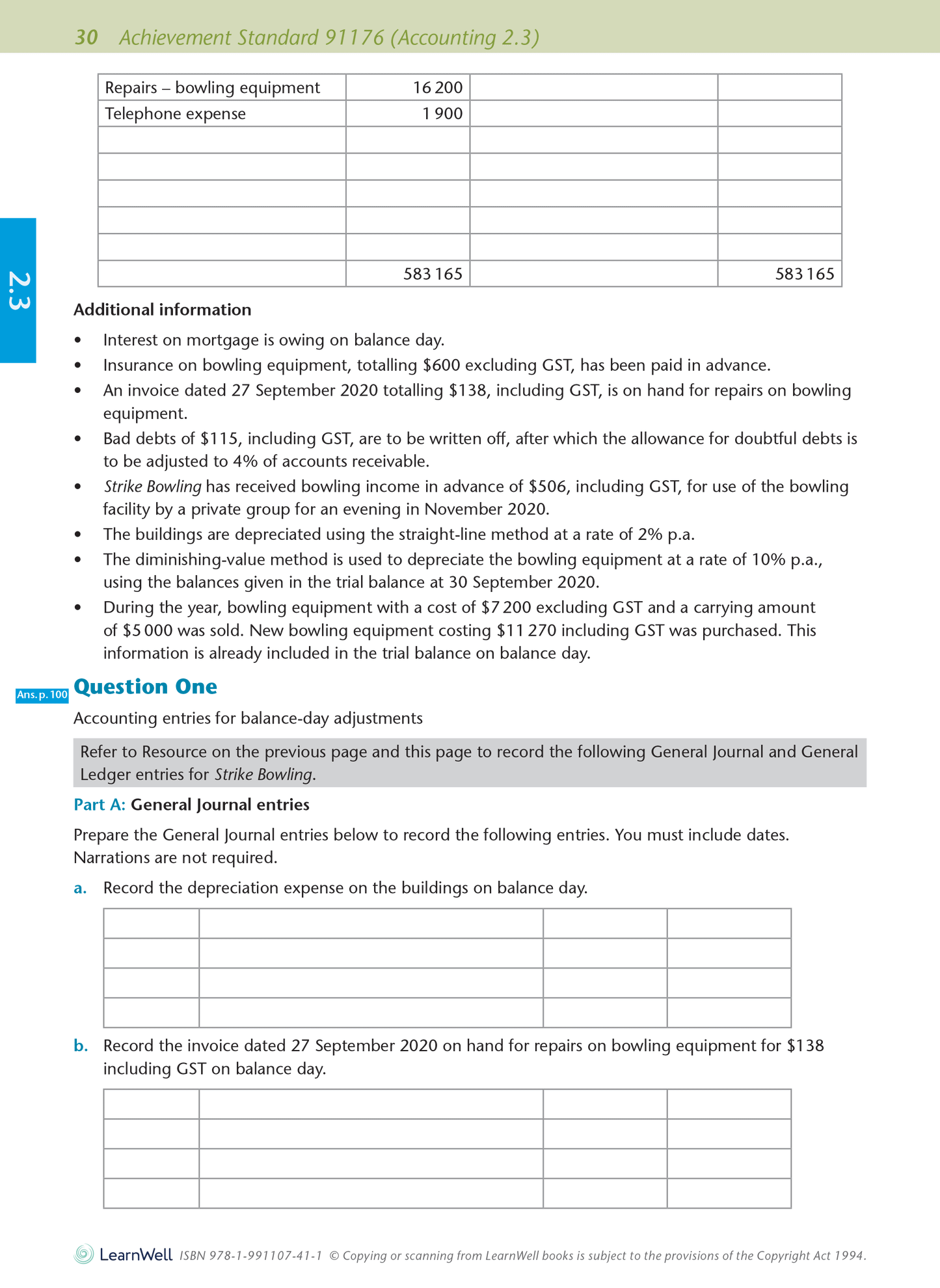 Level 2 Accounting AME Workbook