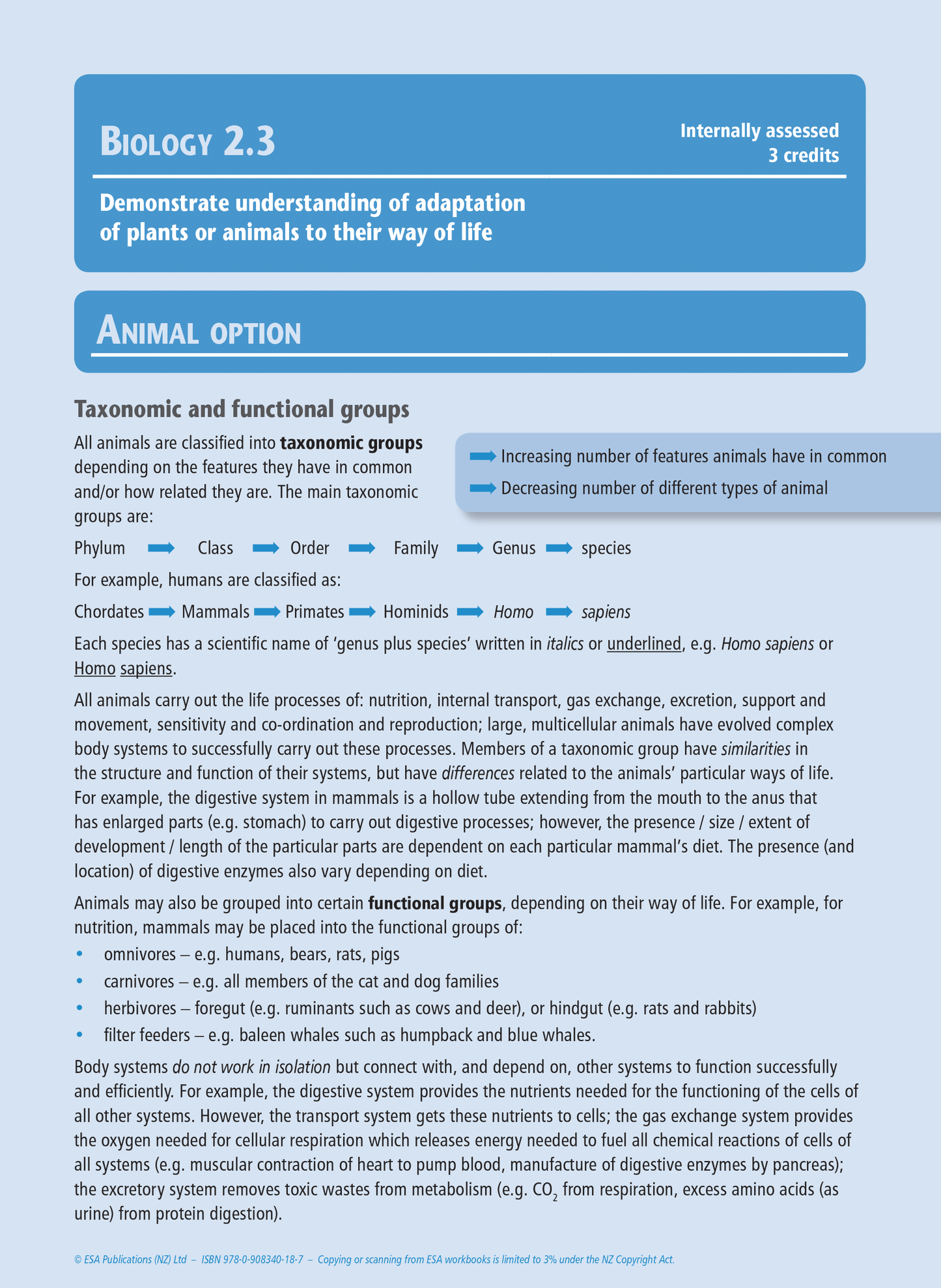 Level 2 Biology Internals Learning Workbook