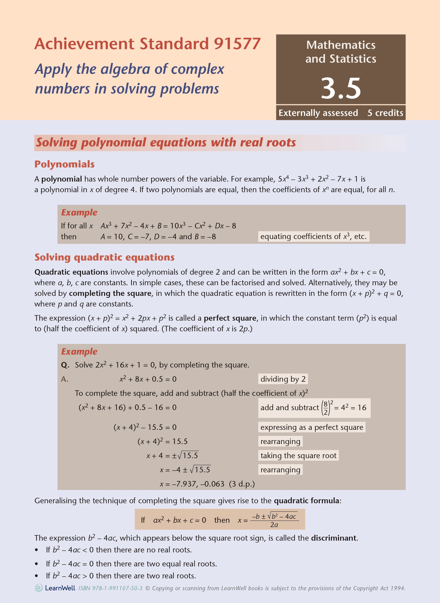 Level 3 Calculus AME Workbook