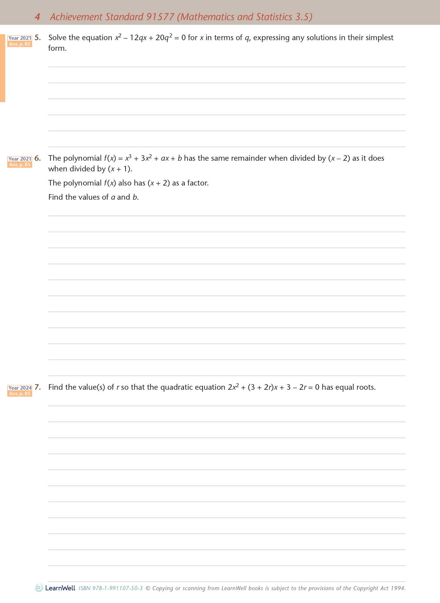 Level 3 Calculus AME Workbook