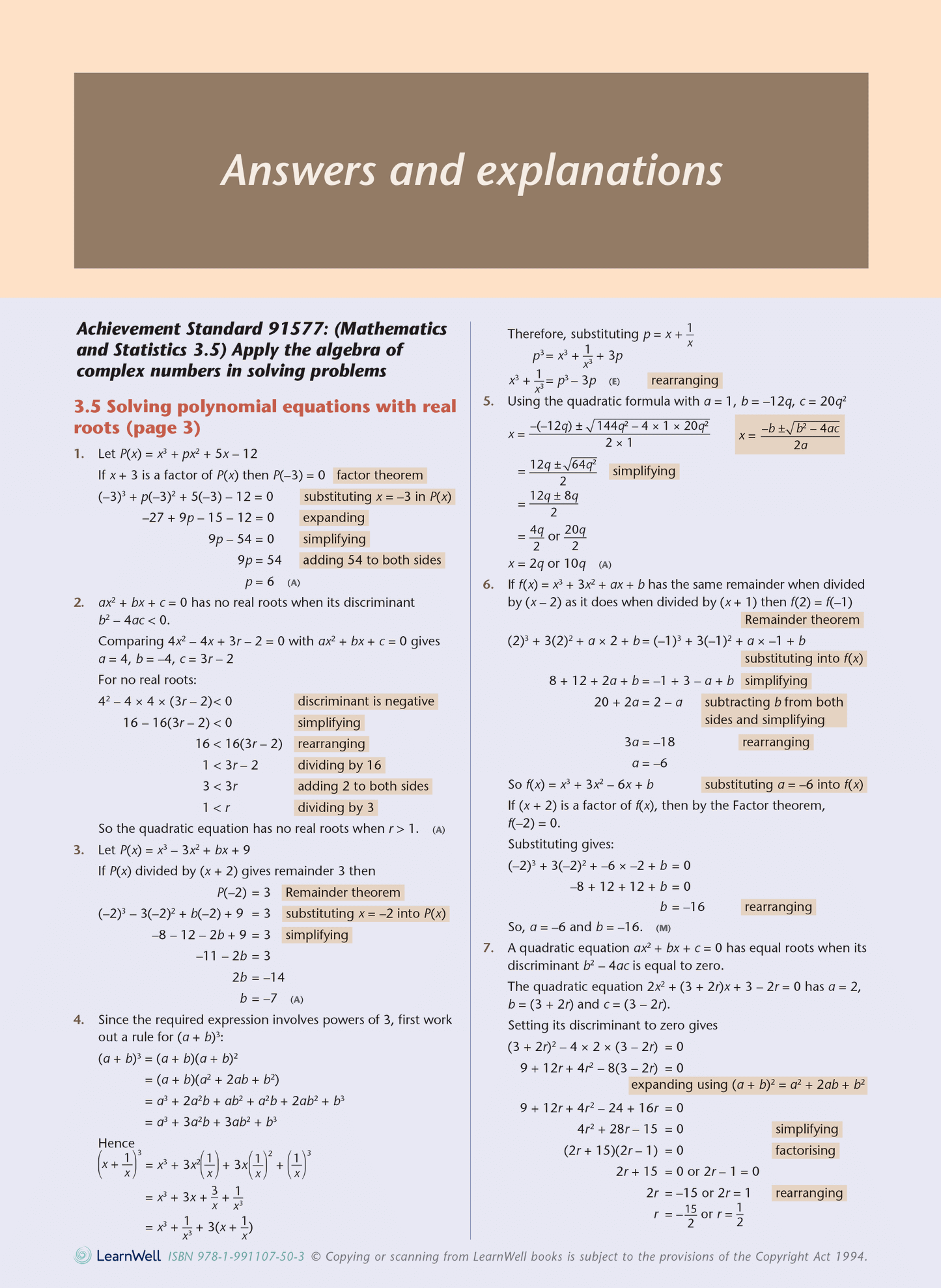 Level 3 Calculus AME Workbook