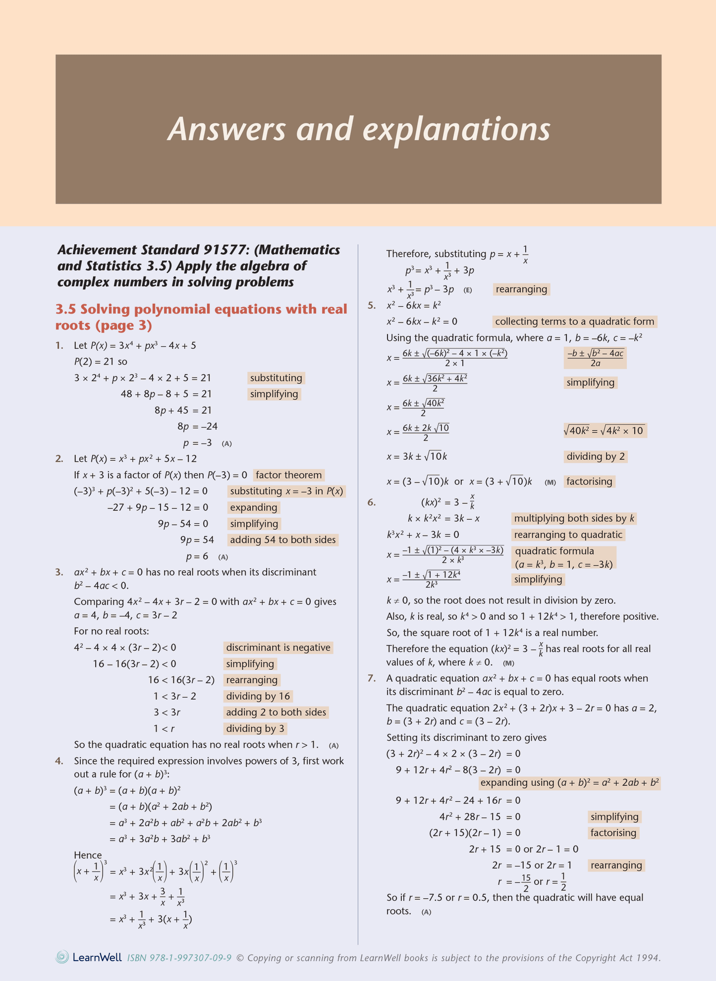 Level 3 Calculus AME Workbook