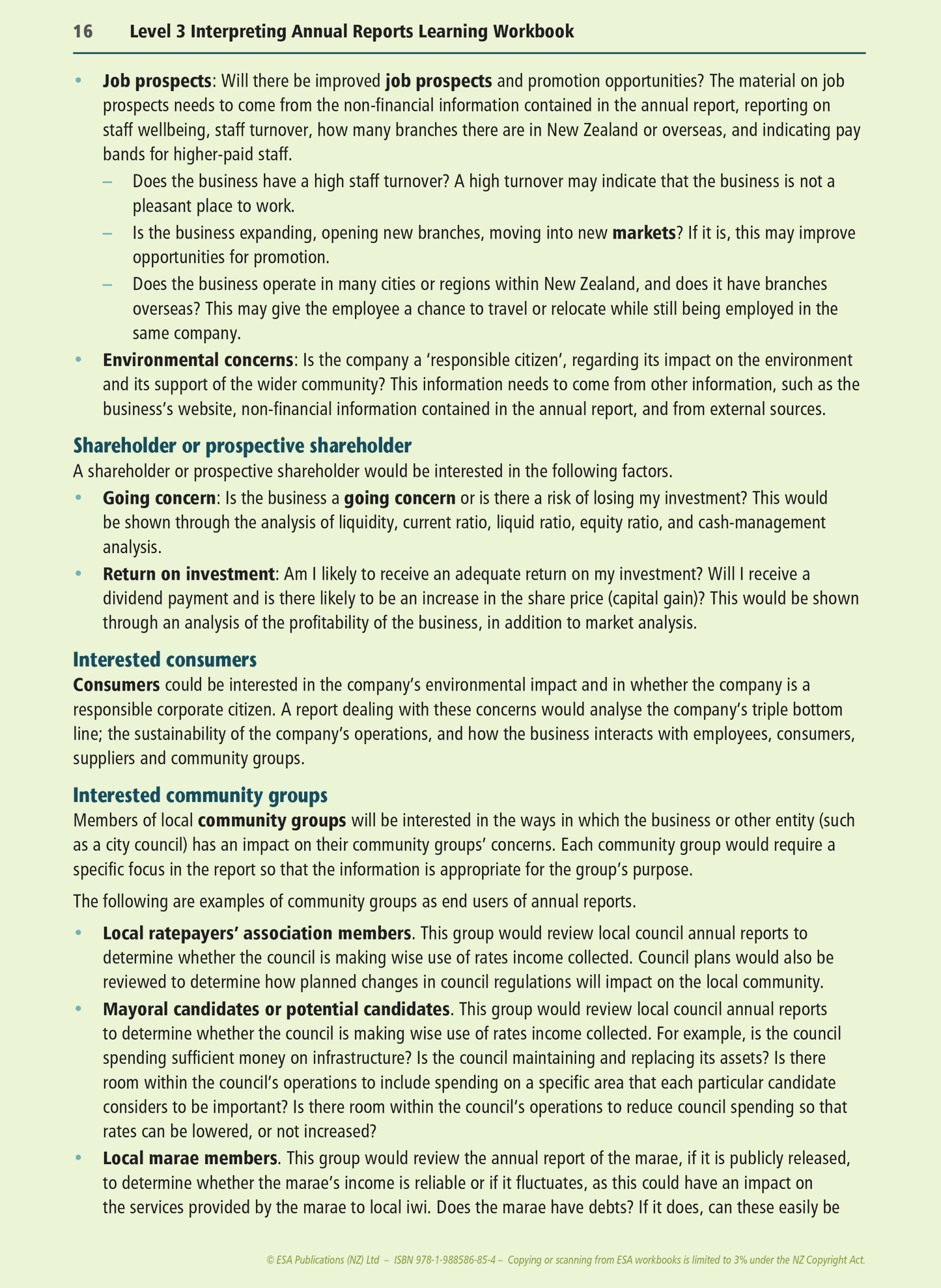 Level 3 Interpreting Annual Reports 3.4 Learning Workbook